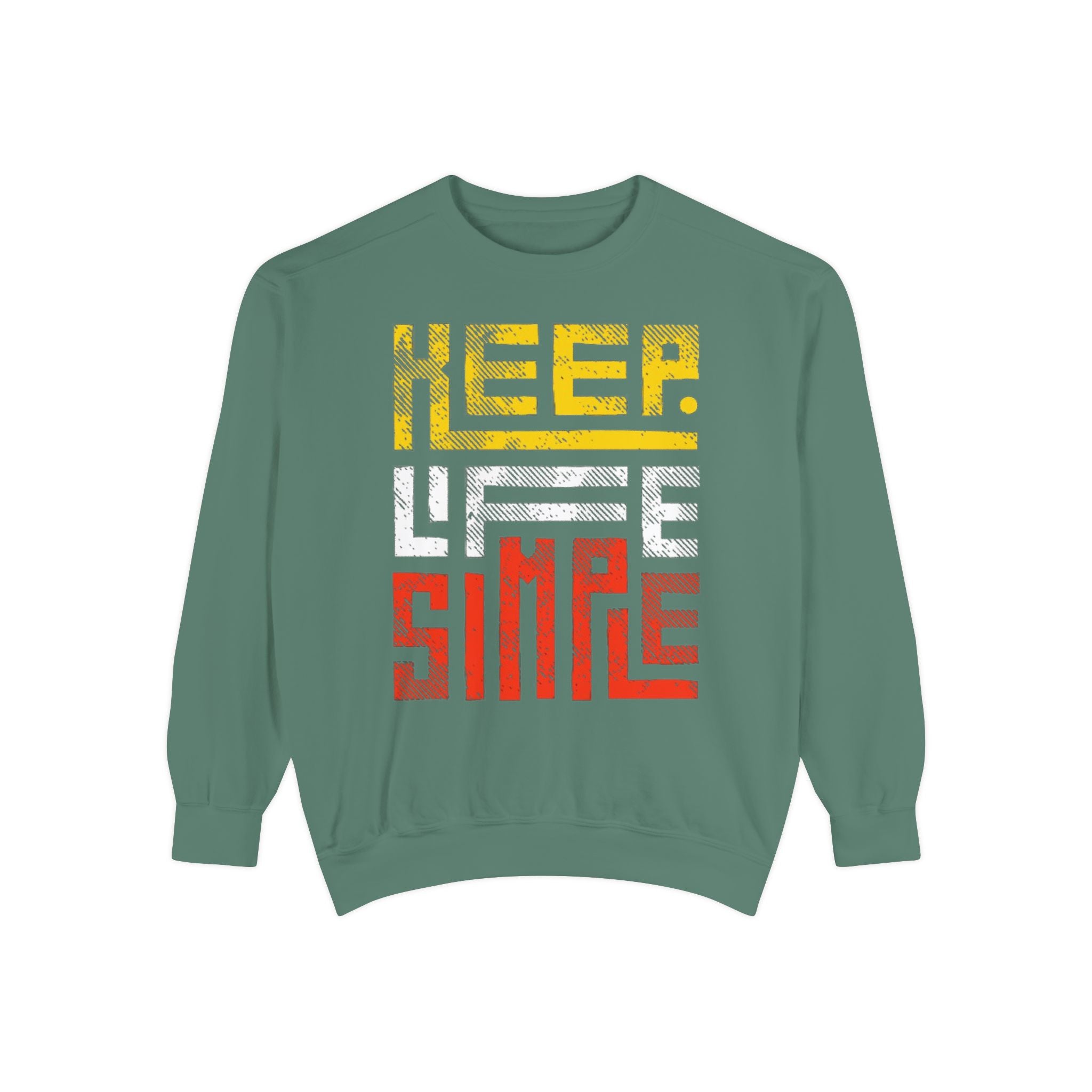 Keep Life Simple Sweatshirt, Cozy Unisex Pullover, Relaxed Fit Sweatshirt, Gift Idea for Minimalists, Casual Wardrobe Essential, Chill [...]