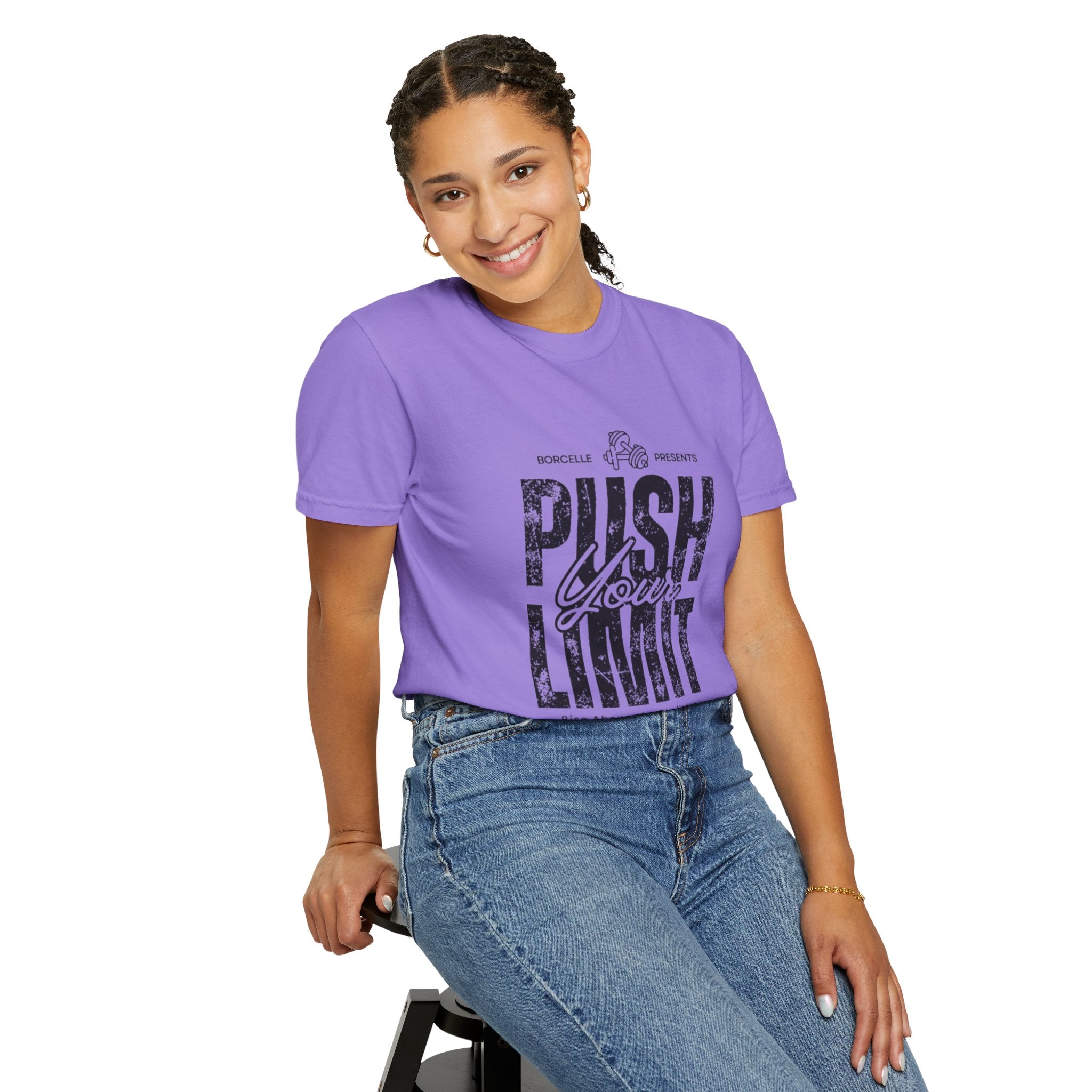 Motivational Gym T-shirt, Push Your Limit Tee, Workout Top, Fitness Apparel, Unisex Activewear, Inspirational Clothing