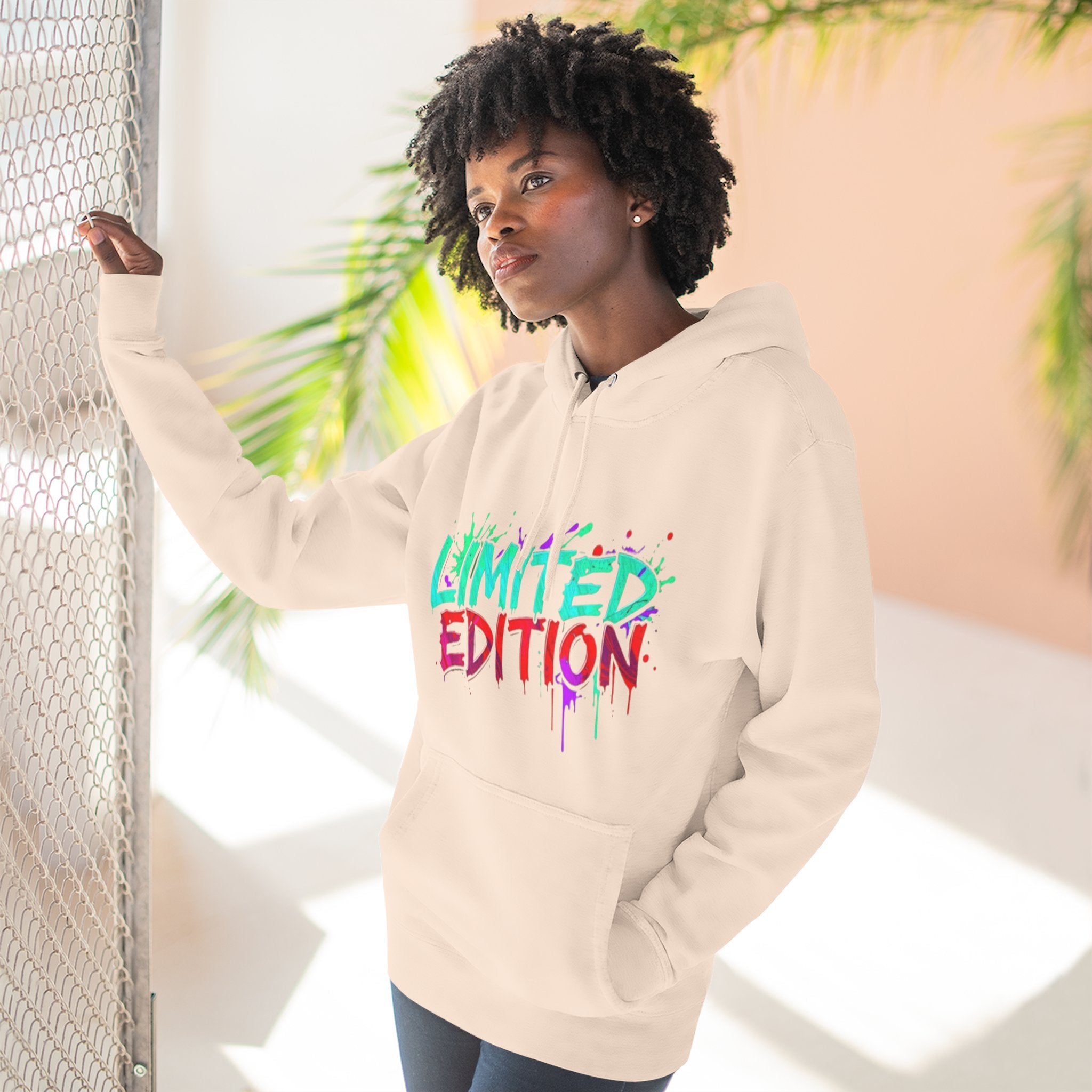 Limited Edition Three-Panel Fleece Hoodie, Streetwear Sweatshirt, Casual Hoodie, Gift for Him, Fall Fashion, Cozy Apparel