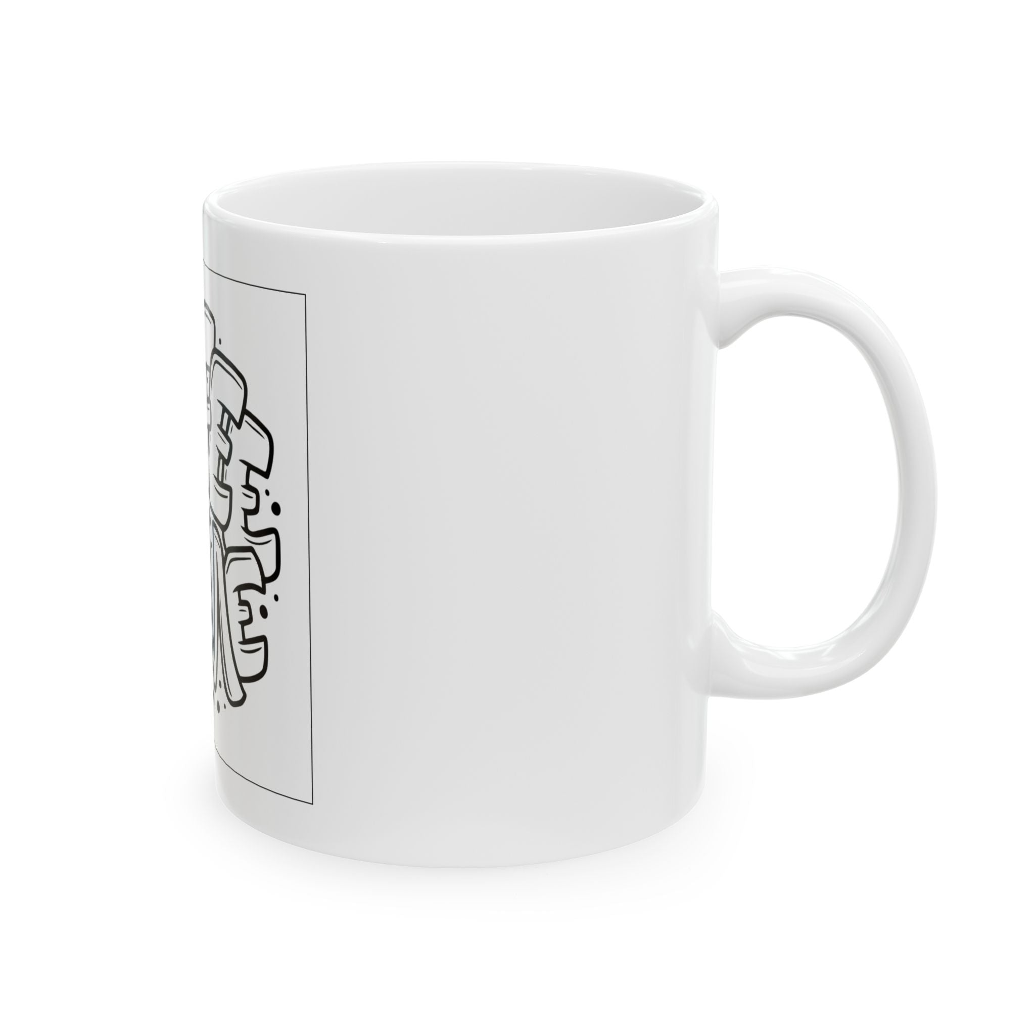 Coffee Time Ceramic Mug - Fun, Whimsical Design for Coffee Lovers, Gift for Birthdays, Holidays, Office, Relaxing Moments, 11oz and 15oz