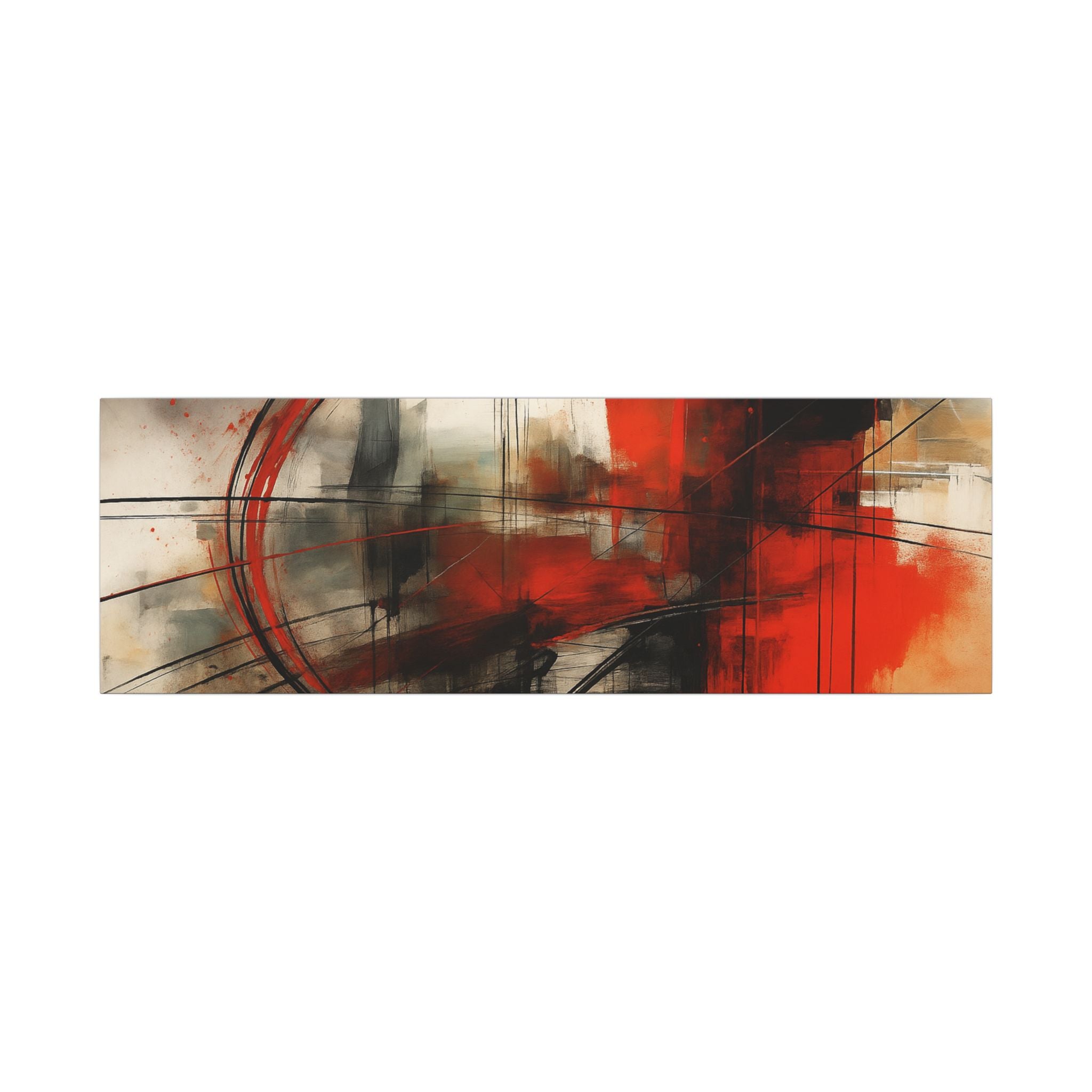 Abstract Red and Black Wall Art Canvas, Home Decor, Modern Art, Office Wall Decor, Minimalist Art, Gift for Art Lovers