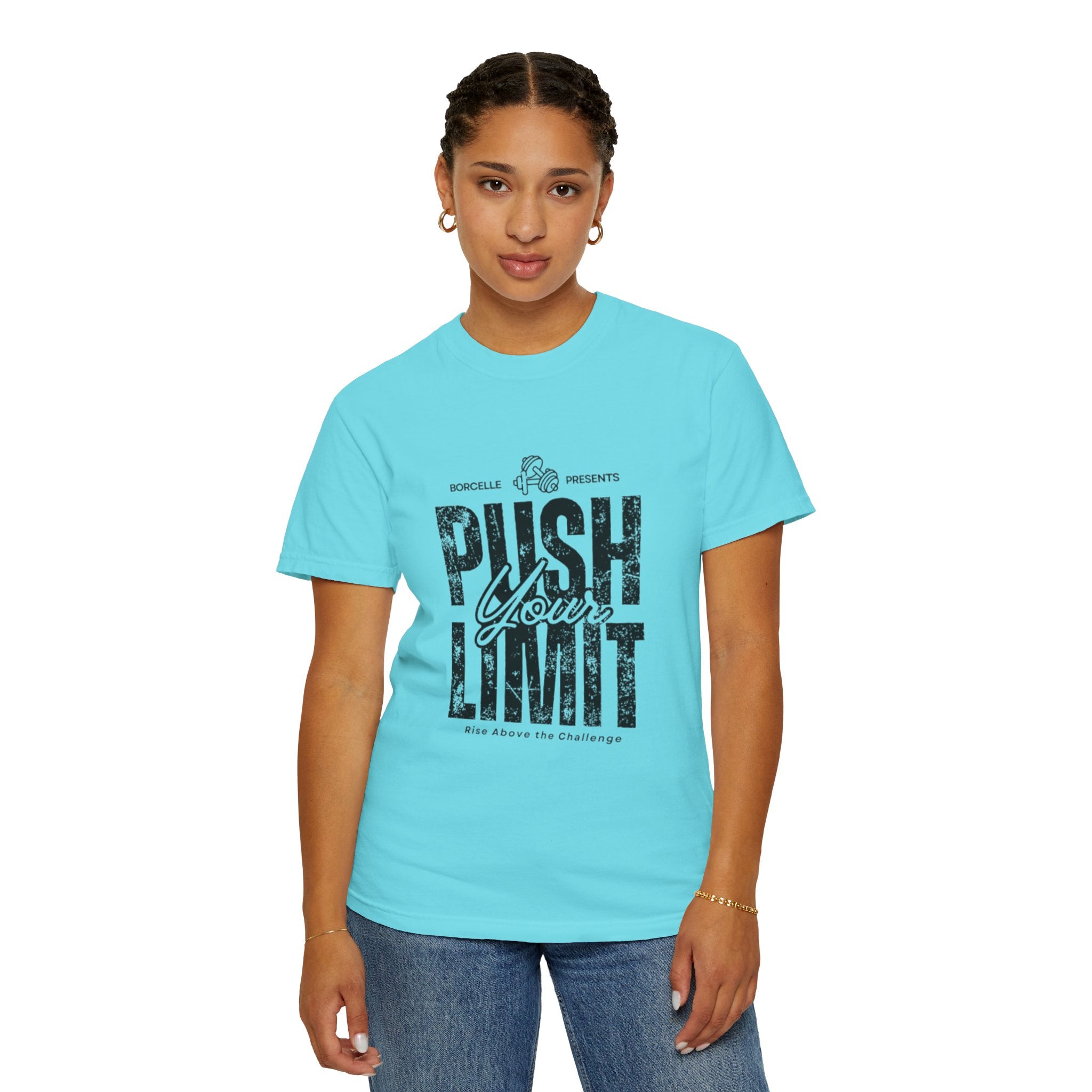 Motivational Gym T-shirt, Push Your Limit Tee, Workout Top, Fitness Apparel, Unisex Activewear, Inspirational Clothing