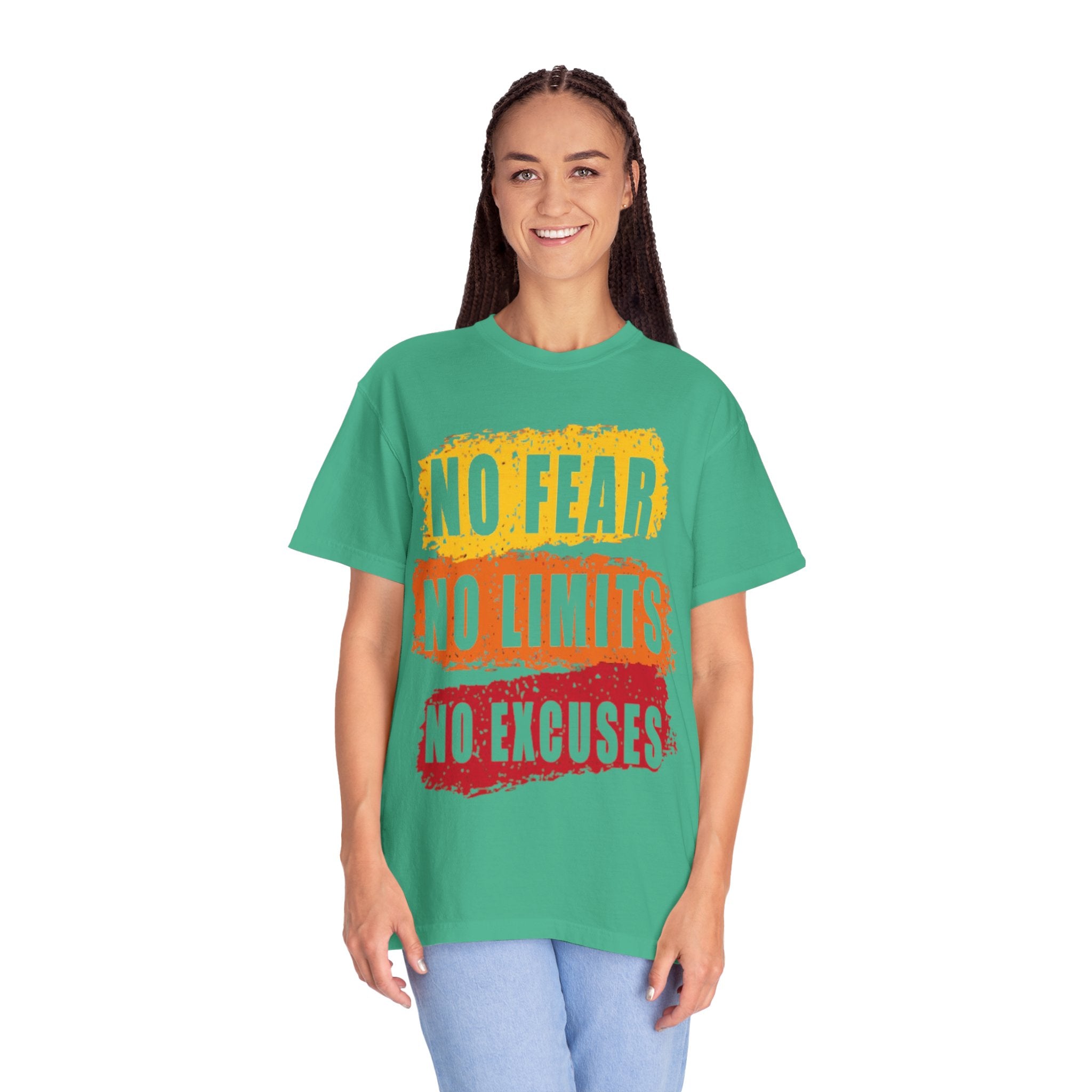 Motivational T-Shirt: "No Fear No Limits No Excuses" - Great for Fitness, Empowerment, and Daily Inspiration, Casual Wear, Gifts for [...]