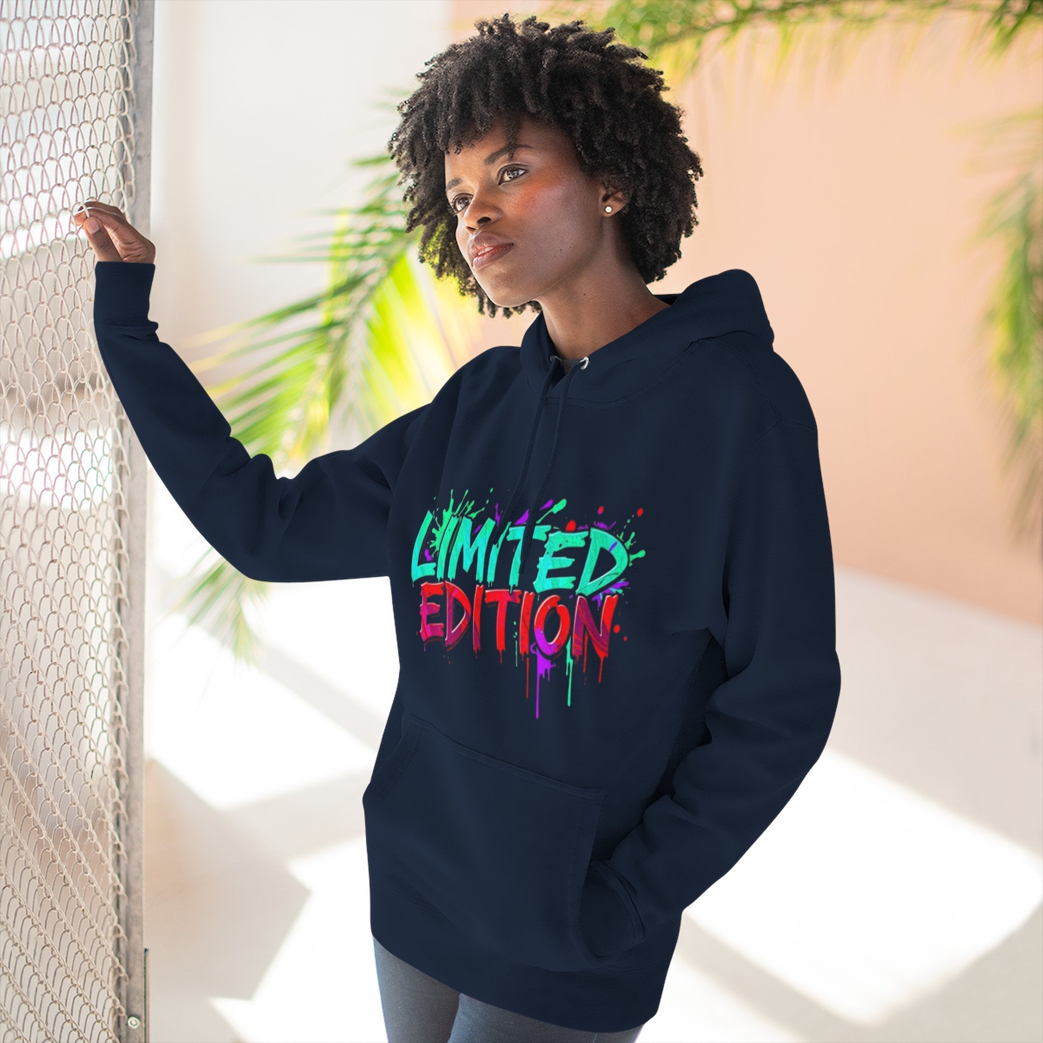 Limited Edition Three-Panel Fleece Hoodie, Streetwear Sweatshirt, Casual Hoodie, Gift for Him, Fall Fashion, Cozy Apparel