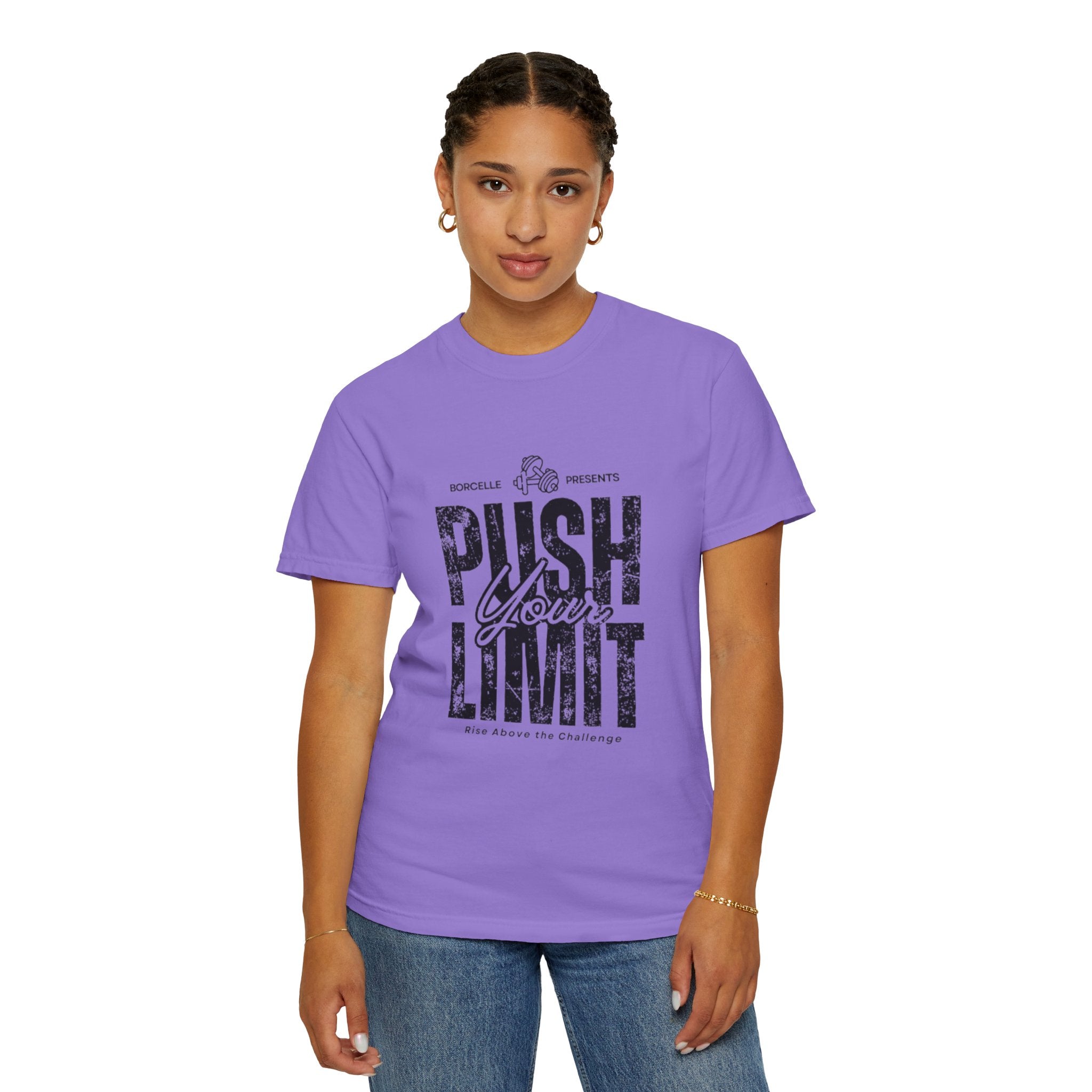 Motivational Gym T-shirt, Push Your Limit Tee, Workout Top, Fitness Apparel, Unisex Activewear, Inspirational Clothing