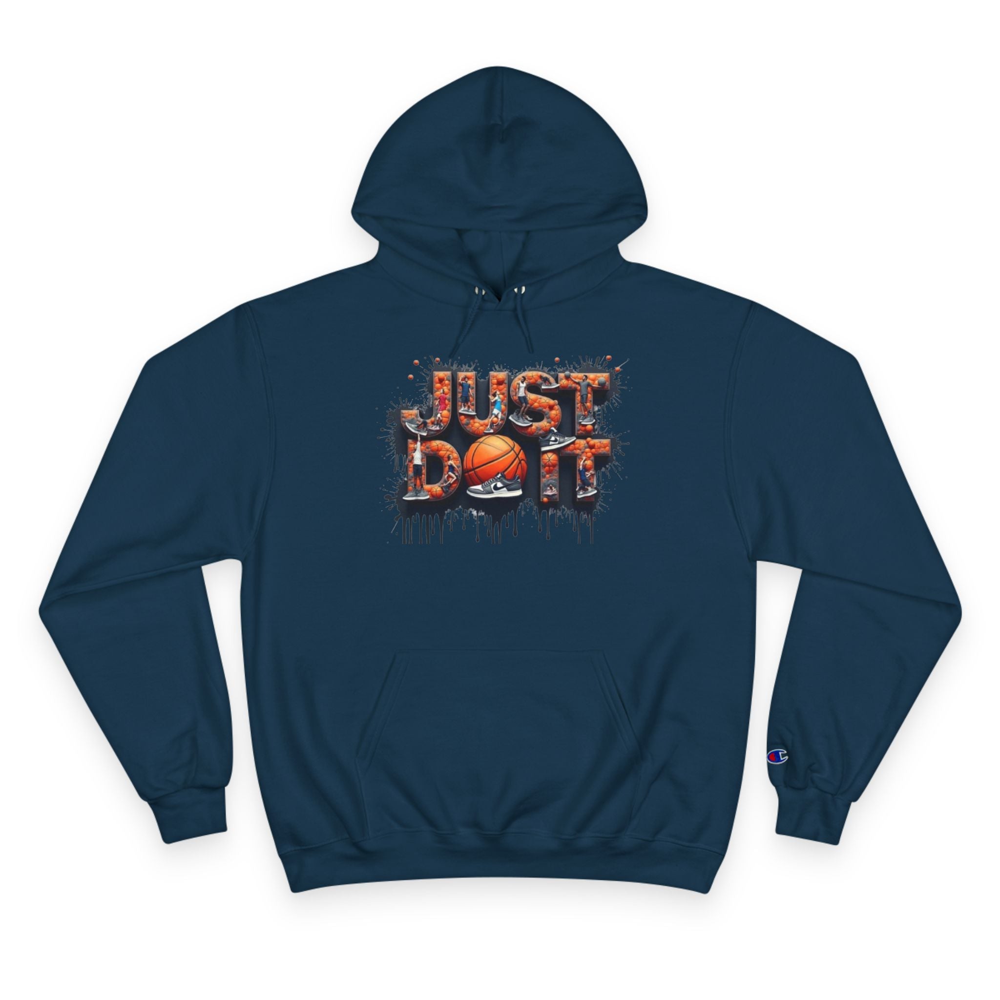 Sporty Champion Hoodie - Just Do It, Casual Wear, Gym Fashion, Athleisure Style, Gift for Basketball Fans