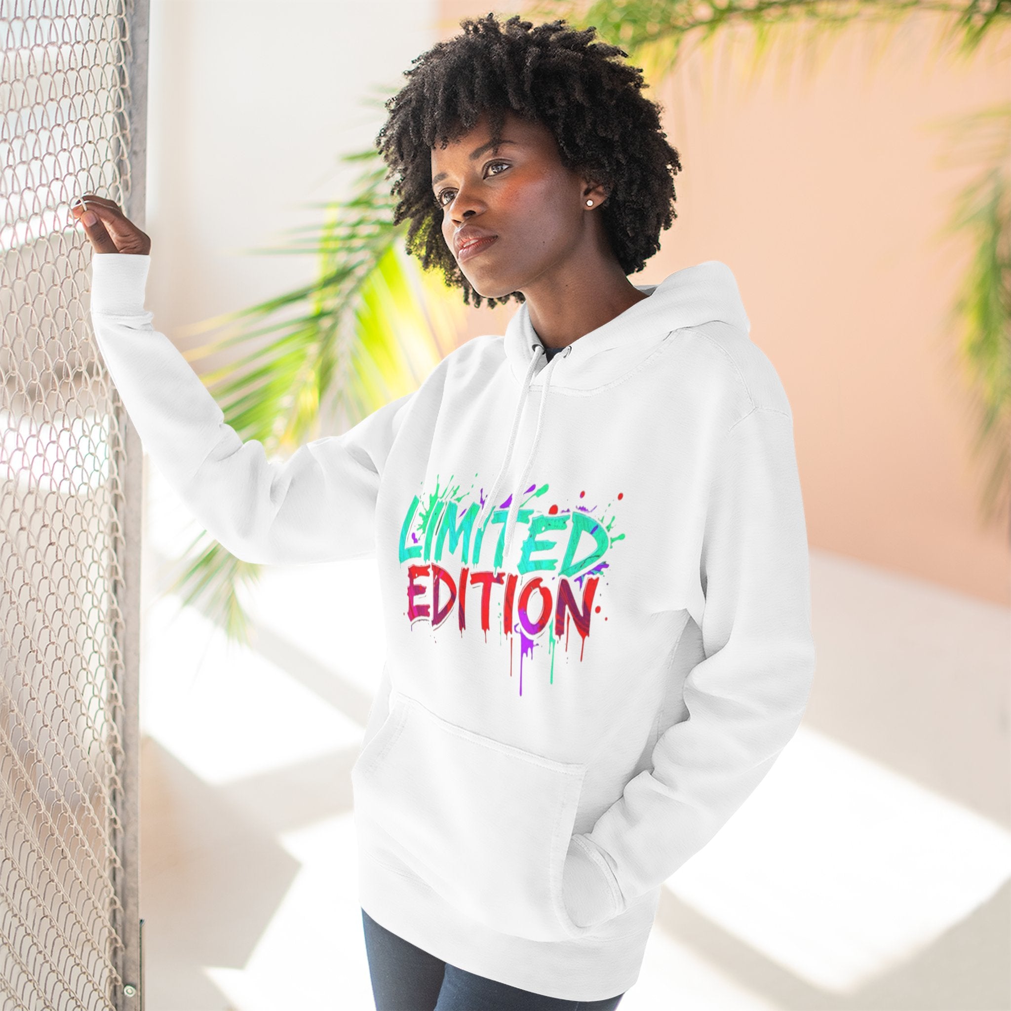 Limited Edition Three-Panel Fleece Hoodie, Streetwear Sweatshirt, Casual Hoodie, Gift for Him, Fall Fashion, Cozy Apparel