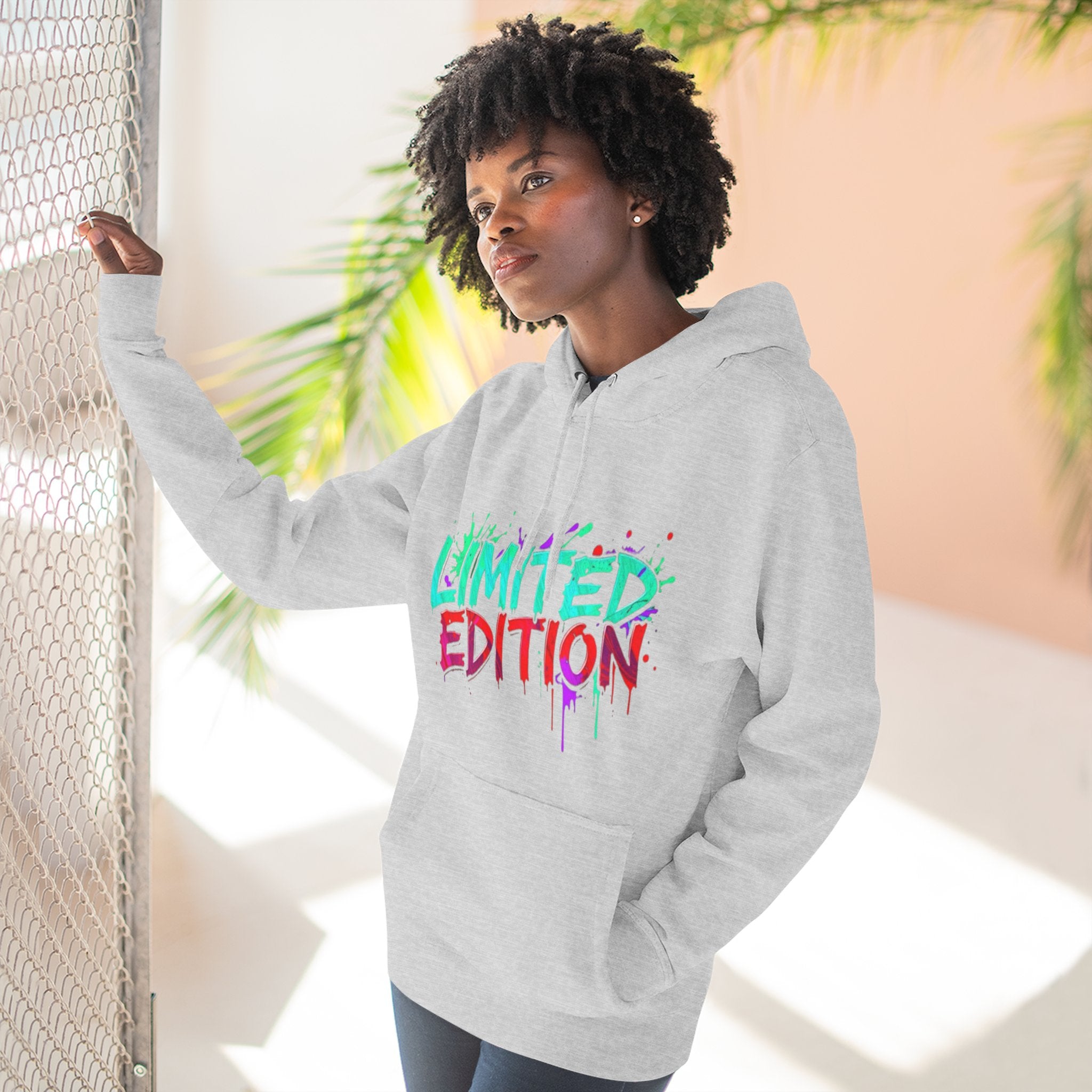 Limited Edition Three-Panel Fleece Hoodie, Streetwear Sweatshirt, Casual Hoodie, Gift for Him, Fall Fashion, Cozy Apparel