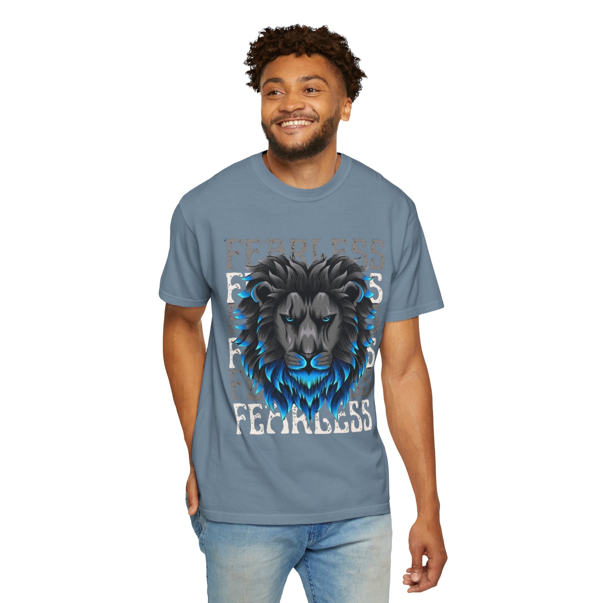 Fearless Lion Graphic T-Shirt, Unisex Short Sleeve Tee, Animal Lover Gift, Inspirational Outfit, Casual Wear, Birthday Present