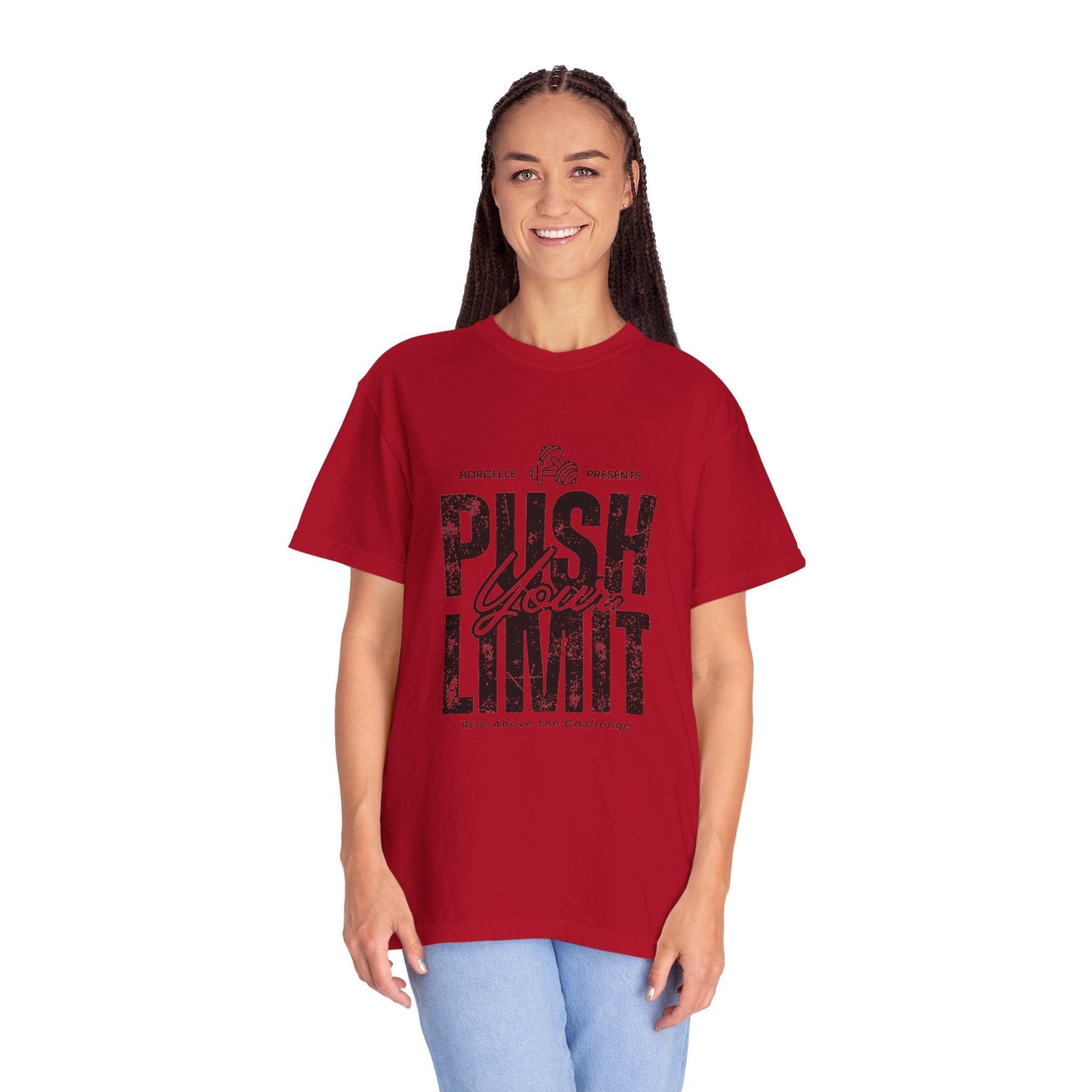 Motivational Gym T-shirt, Push Your Limit Tee, Workout Top, Fitness Apparel, Unisex Activewear, Inspirational Clothing