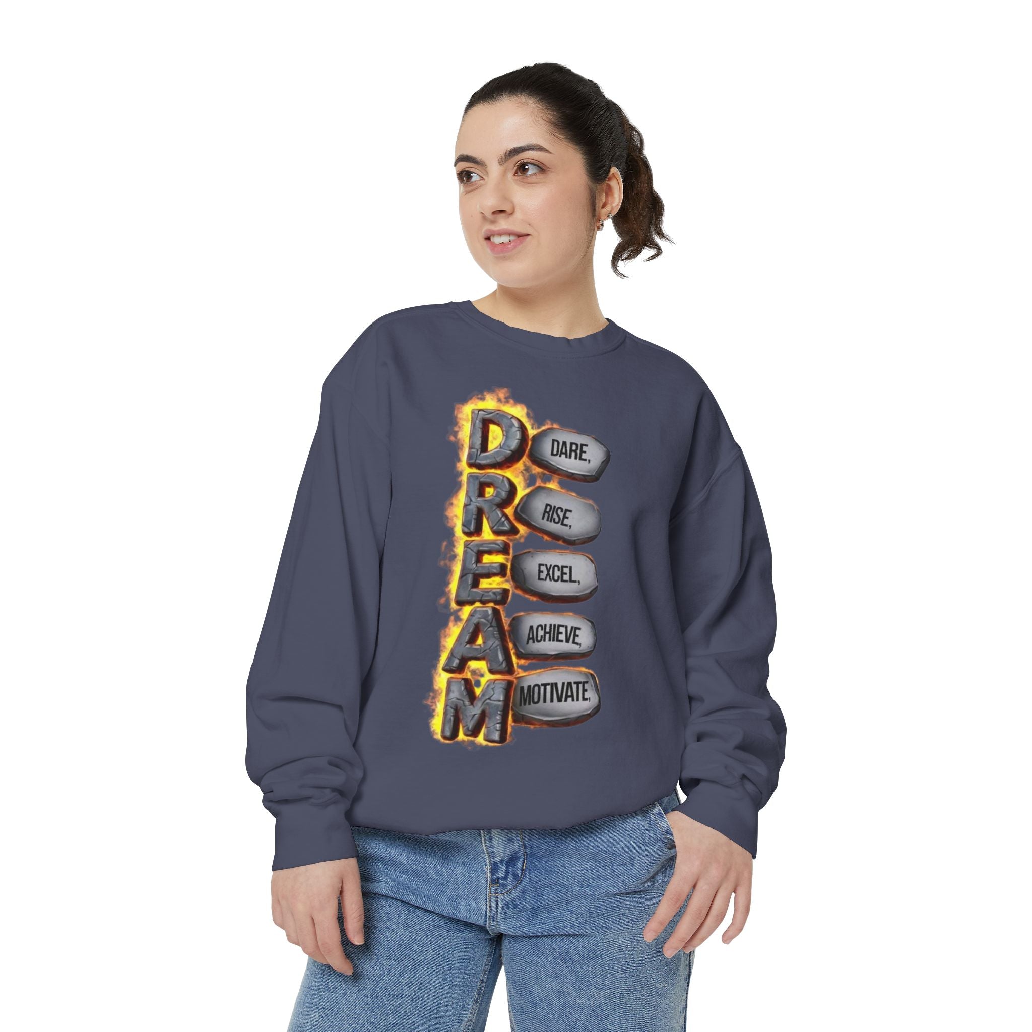 Dream Inspiring Unisex Sweatshirt, Cozy Motivational Gift, Perfect for Casual Outings, Dreamers & Creatives, Inspirational Apparel