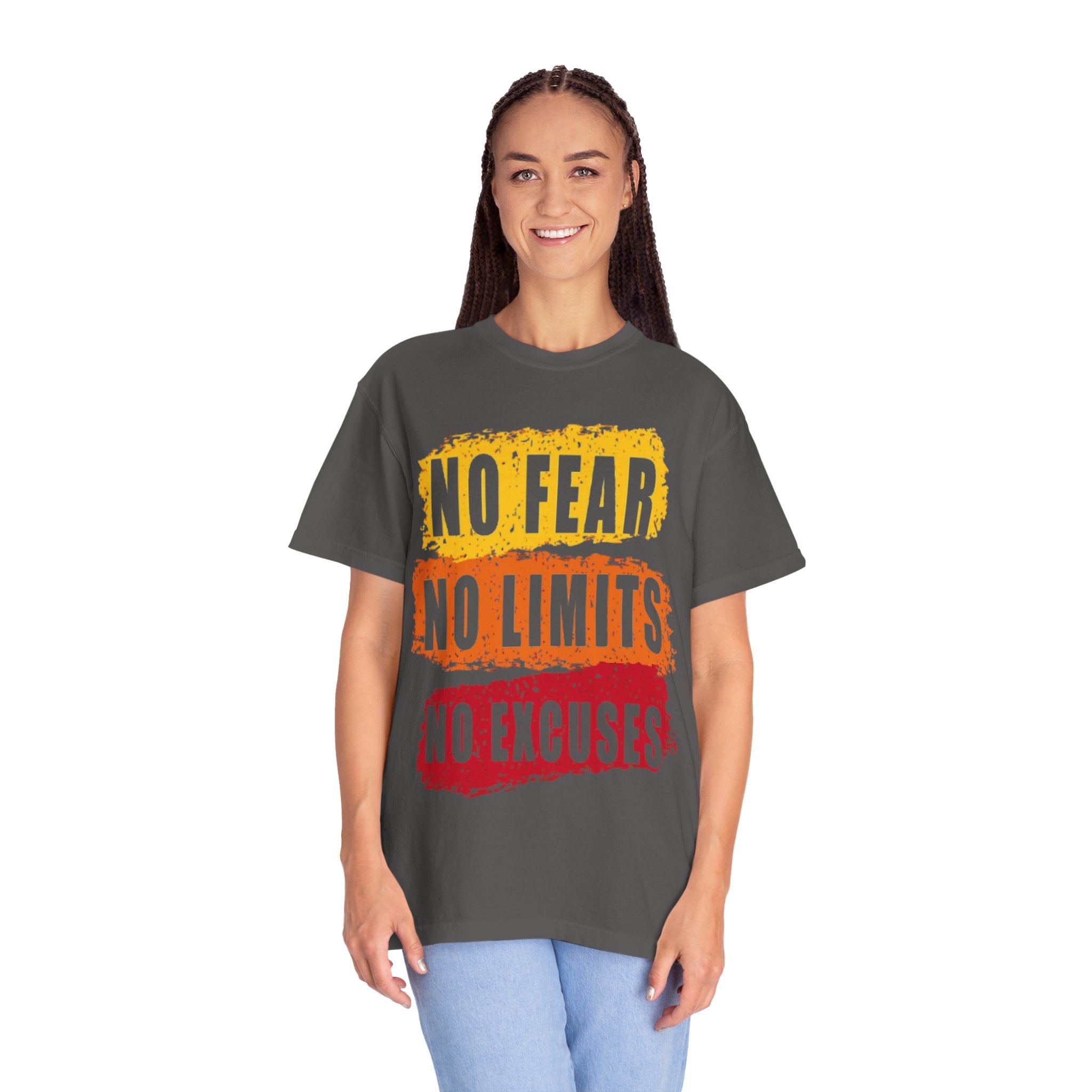 Motivational T-Shirt: "No Fear No Limits No Excuses" - Great for Fitness, Empowerment, and Daily Inspiration, Casual Wear, Gifts for [...]