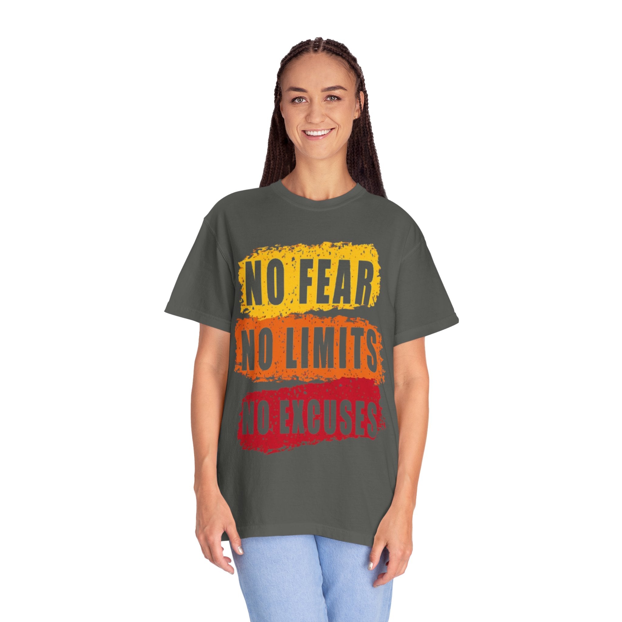 Motivational T-Shirt: "No Fear No Limits No Excuses" - Great for Fitness, Empowerment, and Daily Inspiration, Casual Wear, Gifts for [...]