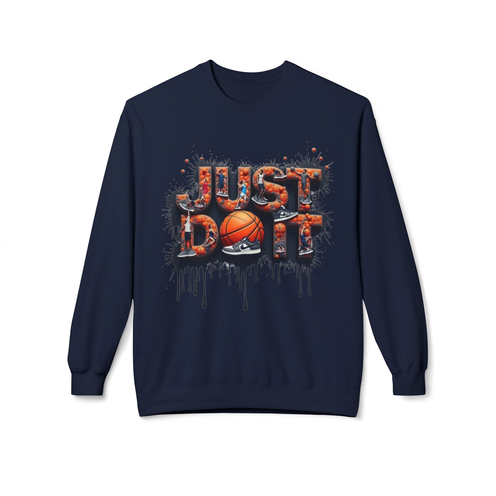 Sporty Basketball Crewneck Sweatshirt, Perfect for Athletes, Basketball Fans, Casual Wear, Gifts for Him, Game Day Essentials