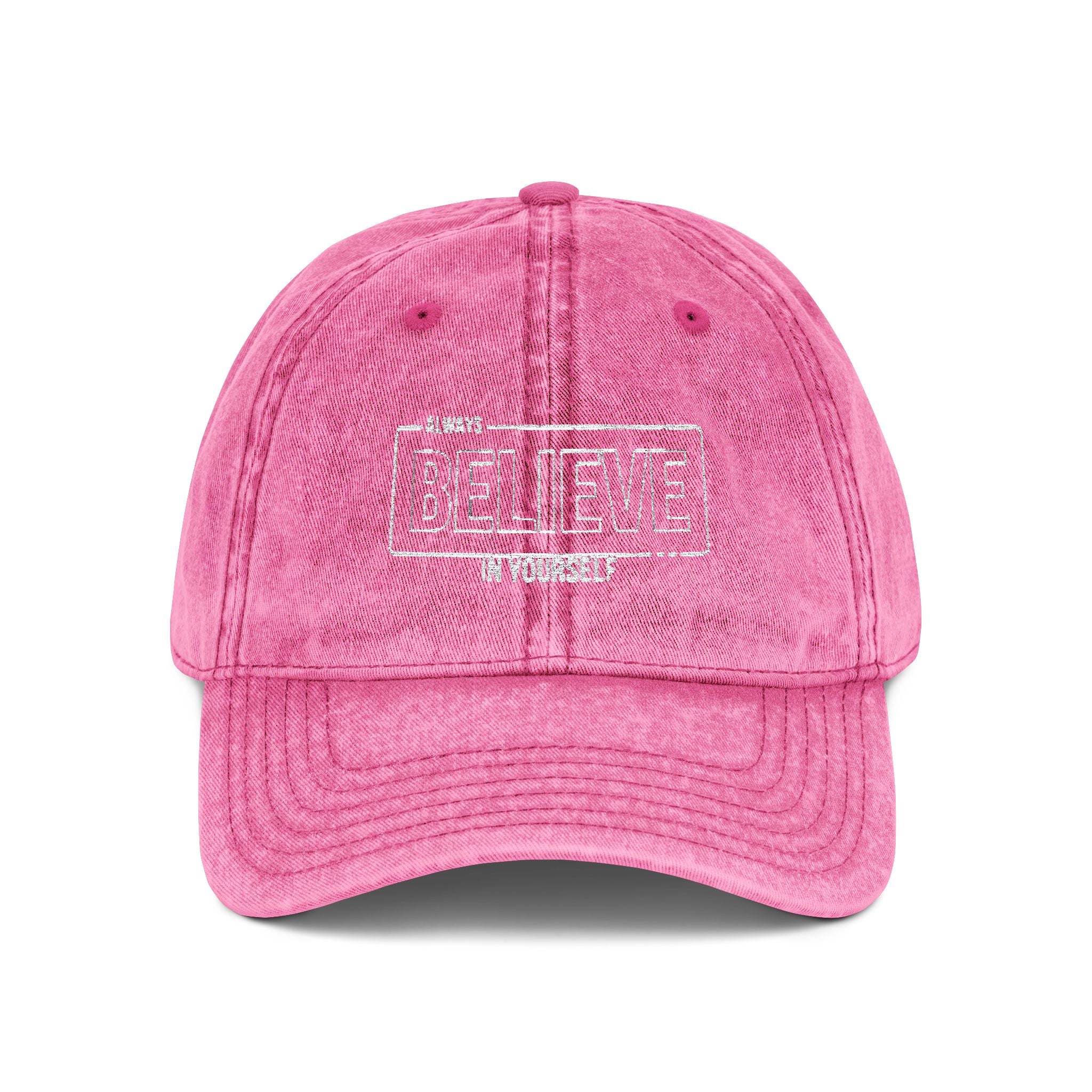 Vintage Embroidered Cap - Believe Design, Casual Wear, Gift for Him/Her, Summer Accessory, Inspiring Headwear