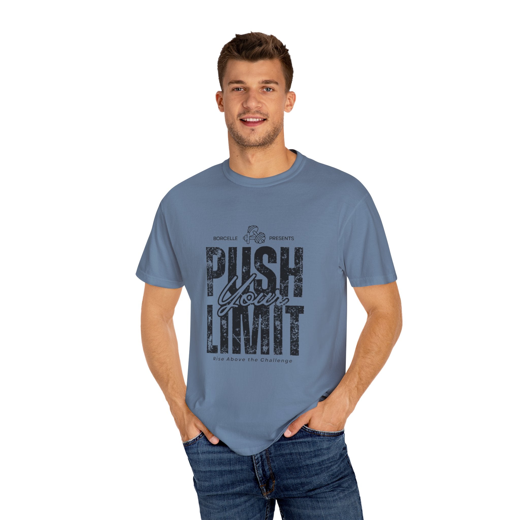 Motivational Gym T-shirt, Push Your Limit Tee, Workout Top, Fitness Apparel, Unisex Activewear, Inspirational Clothing