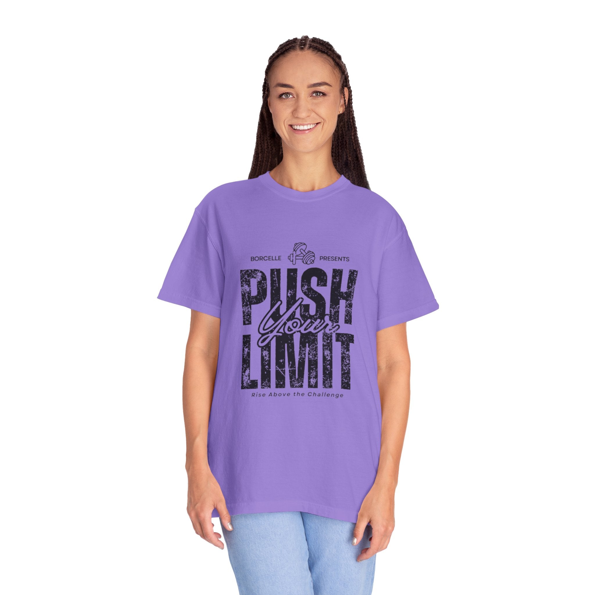 Motivational Gym T-shirt, Push Your Limit Tee, Workout Top, Fitness Apparel, Unisex Activewear, Inspirational Clothing
