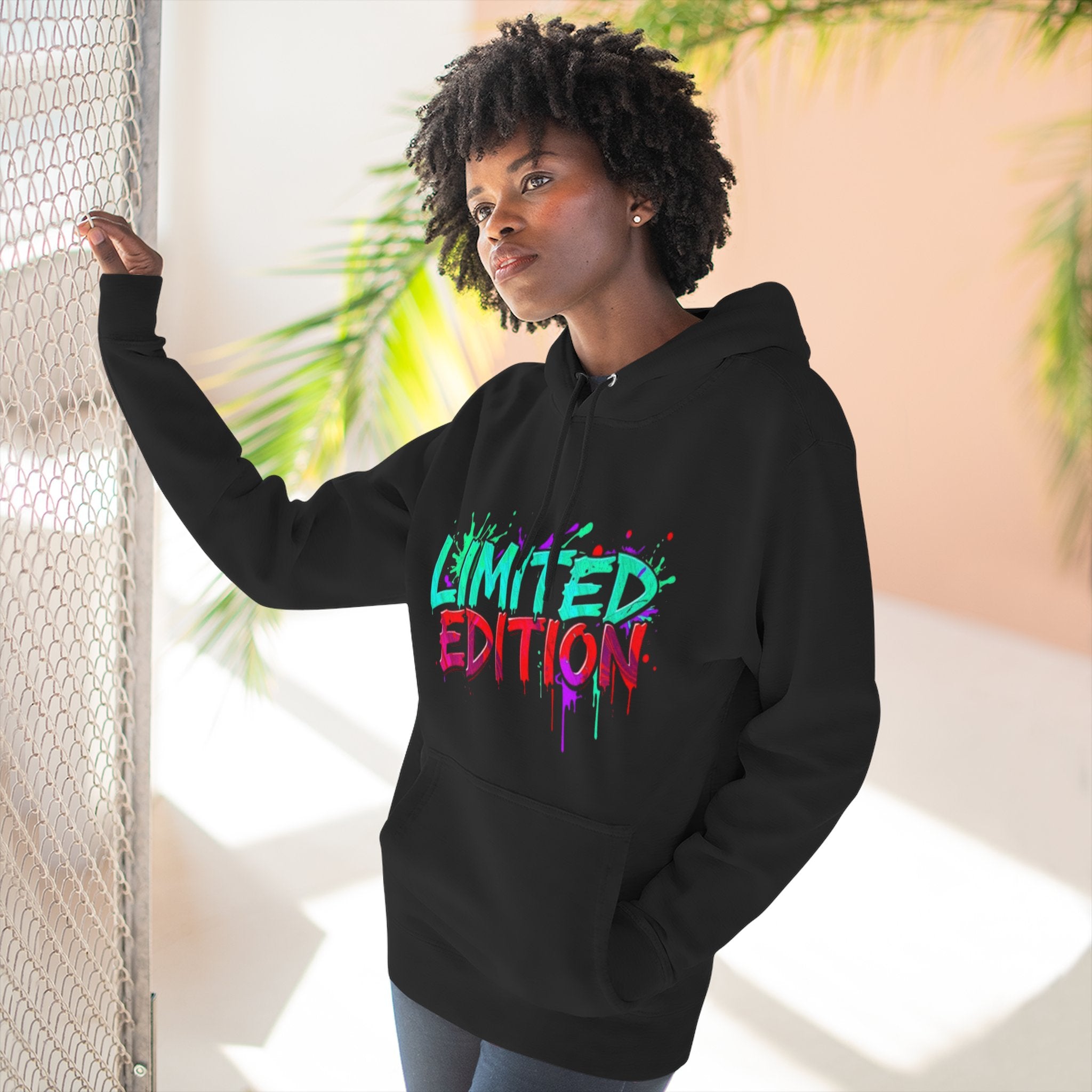 Limited Edition Three-Panel Fleece Hoodie, Streetwear Sweatshirt, Casual Hoodie, Gift for Him, Fall Fashion, Cozy Apparel