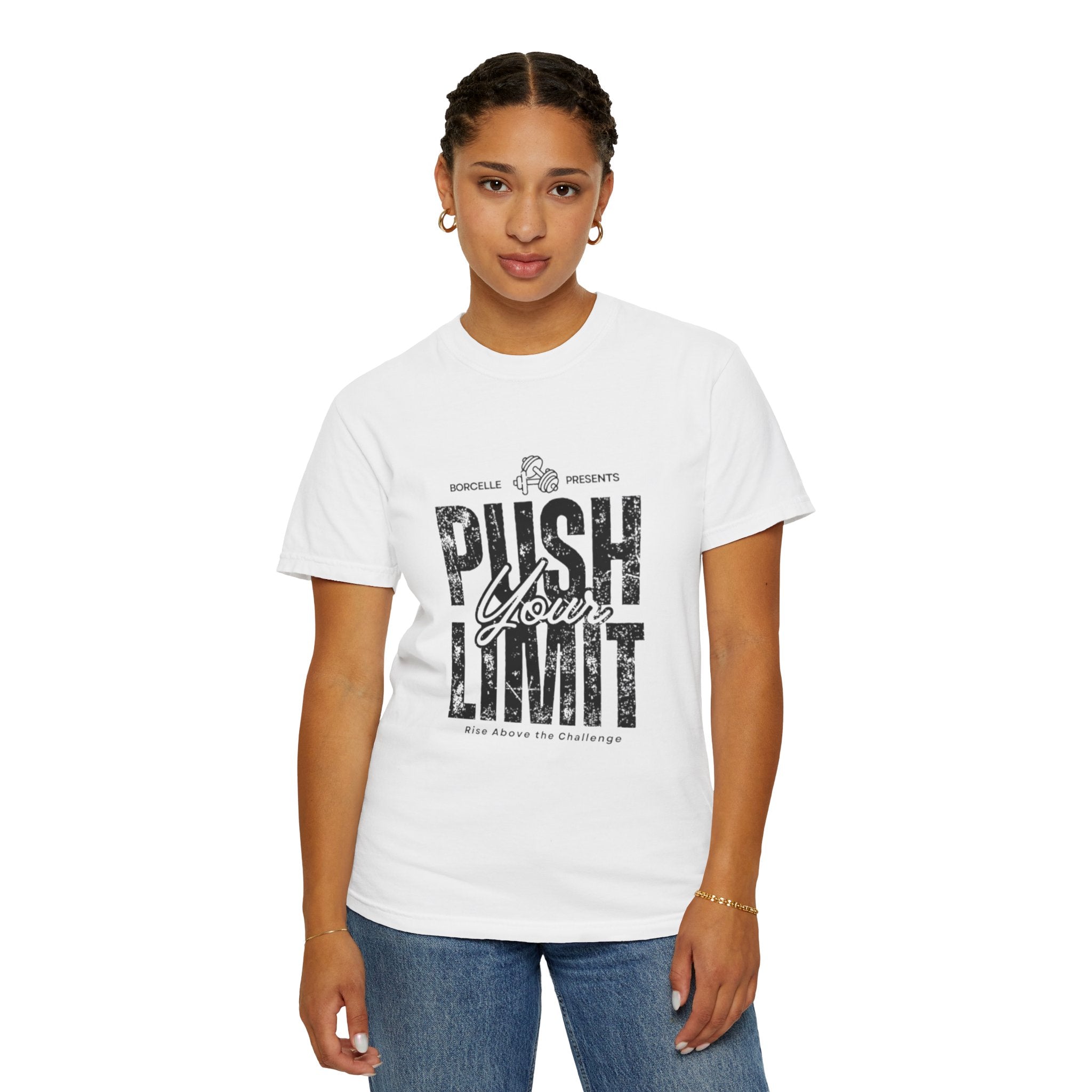 Motivational Gym T-shirt, Push Your Limit Tee, Workout Top, Fitness Apparel, Unisex Activewear, Inspirational Clothing
