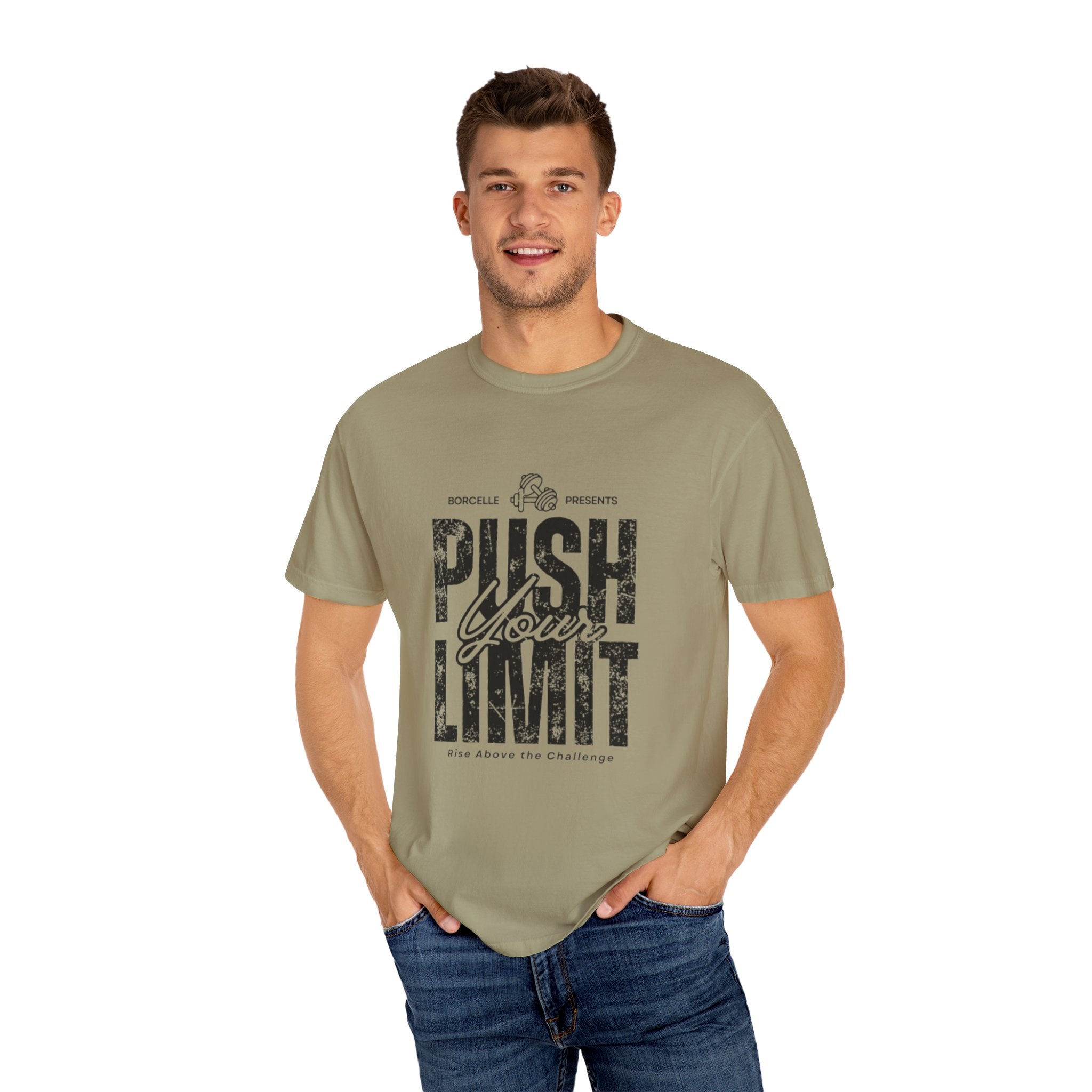 Motivational Gym T-shirt, Push Your Limit Tee, Workout Top, Fitness Apparel, Unisex Activewear, Inspirational Clothing