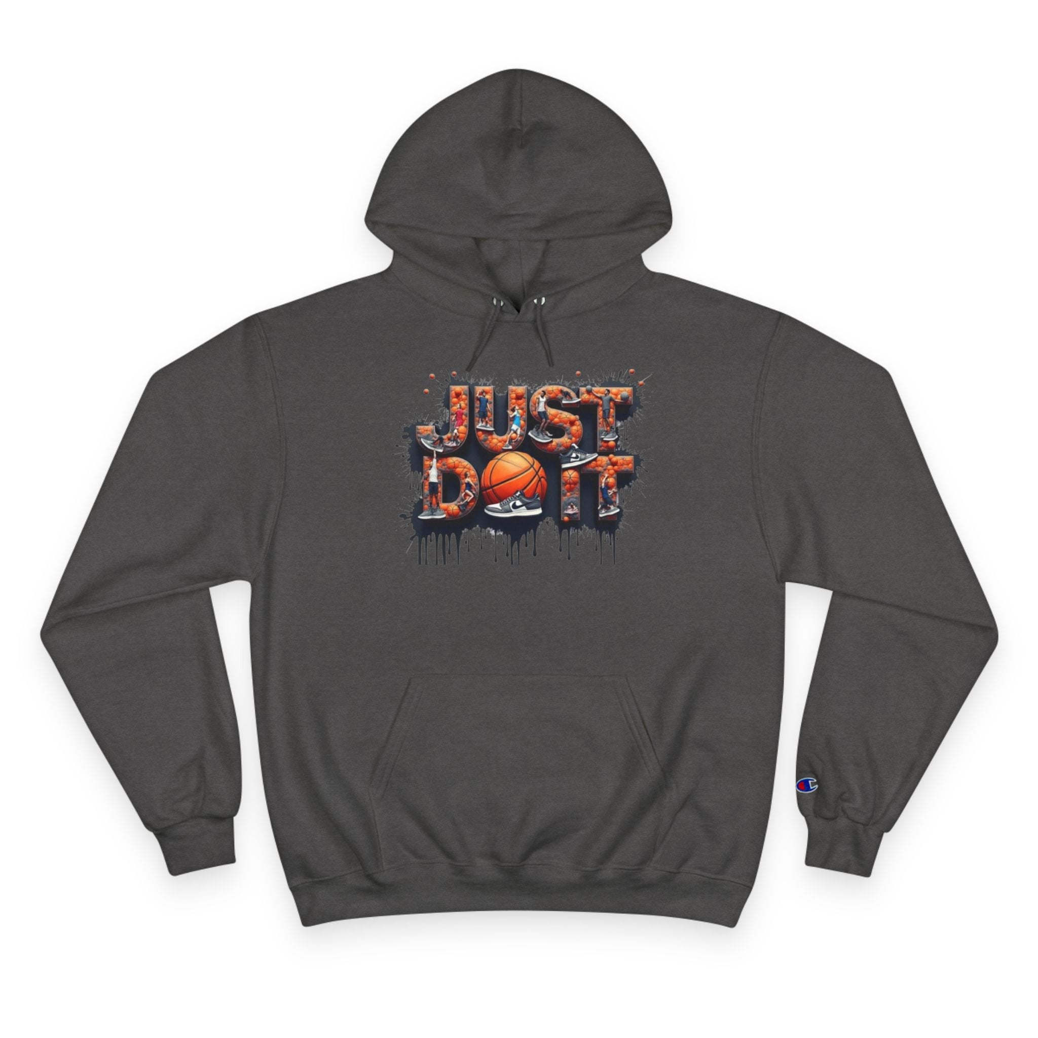 Sporty Champion Hoodie - Just Do It, Casual Wear, Gym Fashion, Athleisure Style, Gift for Basketball Fans