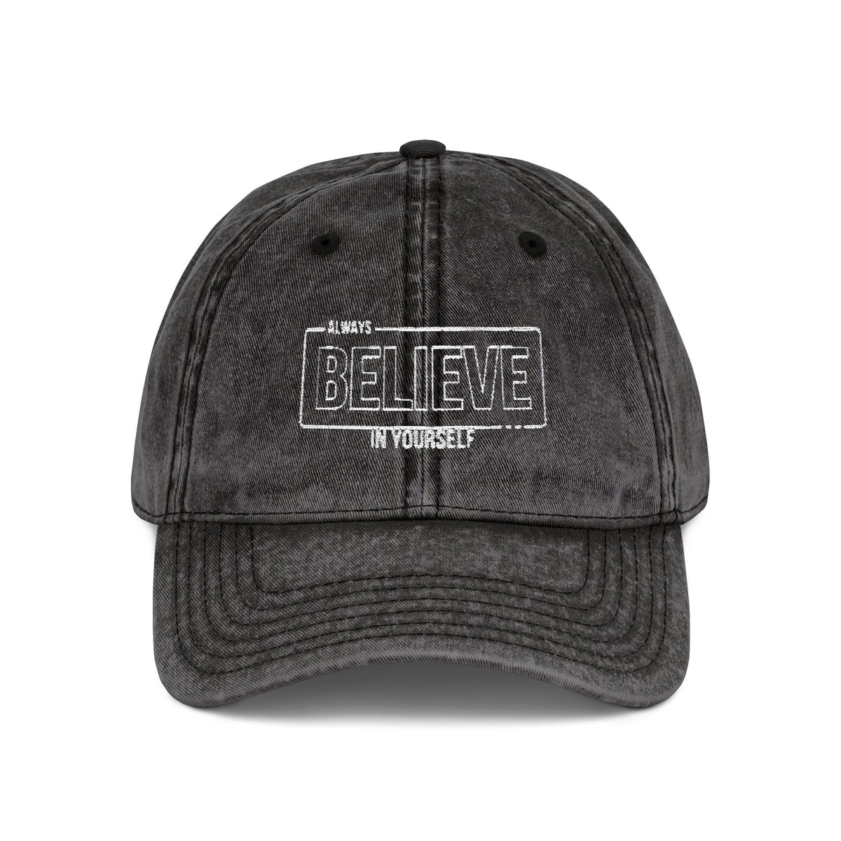 Vintage Embroidered Cap - Believe Design, Casual Wear, Gift for Him/Her, Summer Accessory, Inspiring Headwear