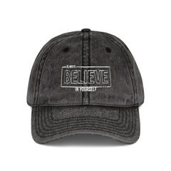 Vintage Embroidered Cap - Believe Design, Casual Wear, Gift for Him/Her, Summer Accessory, Inspiring Headwear