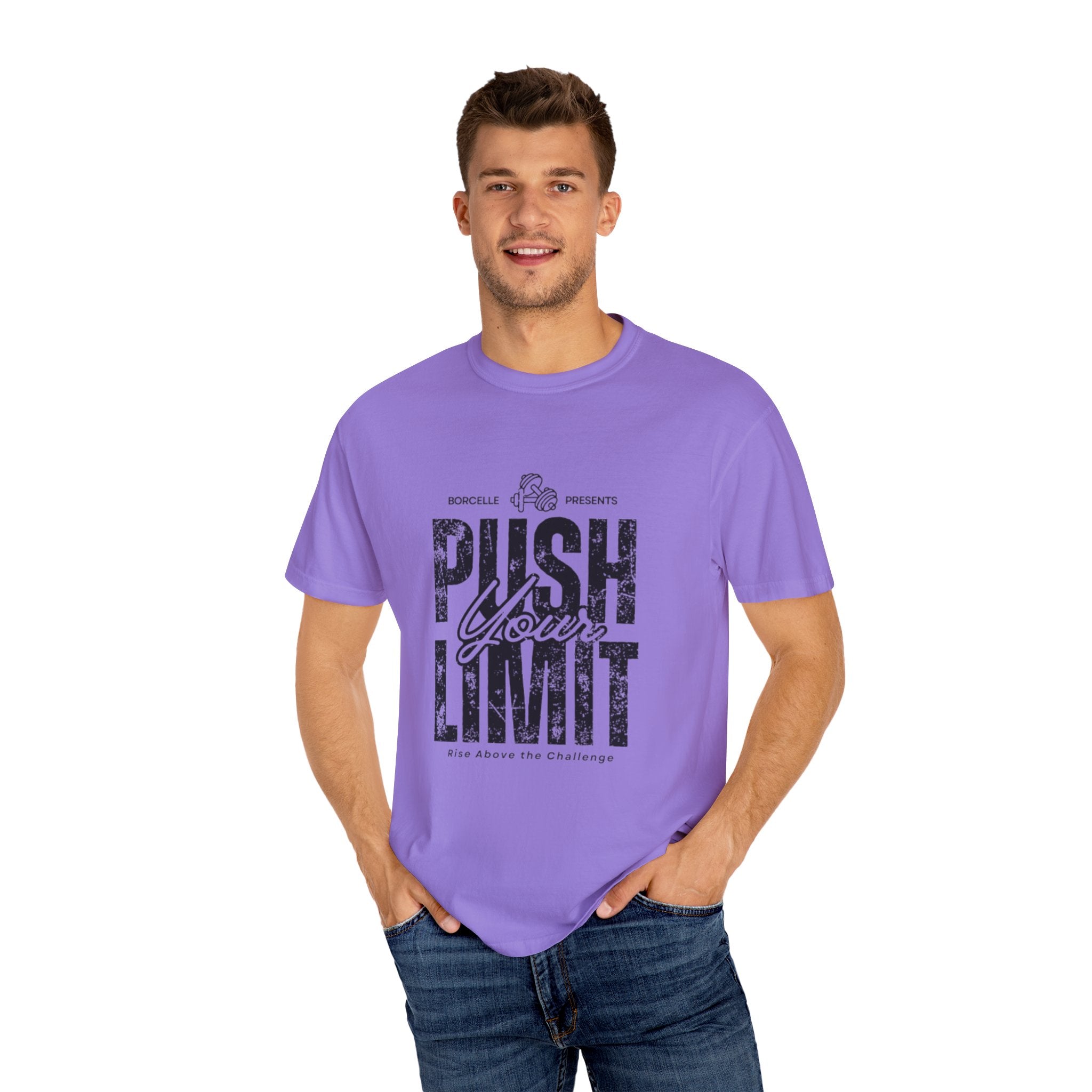 Motivational Gym T-shirt, Push Your Limit Tee, Workout Top, Fitness Apparel, Unisex Activewear, Inspirational Clothing