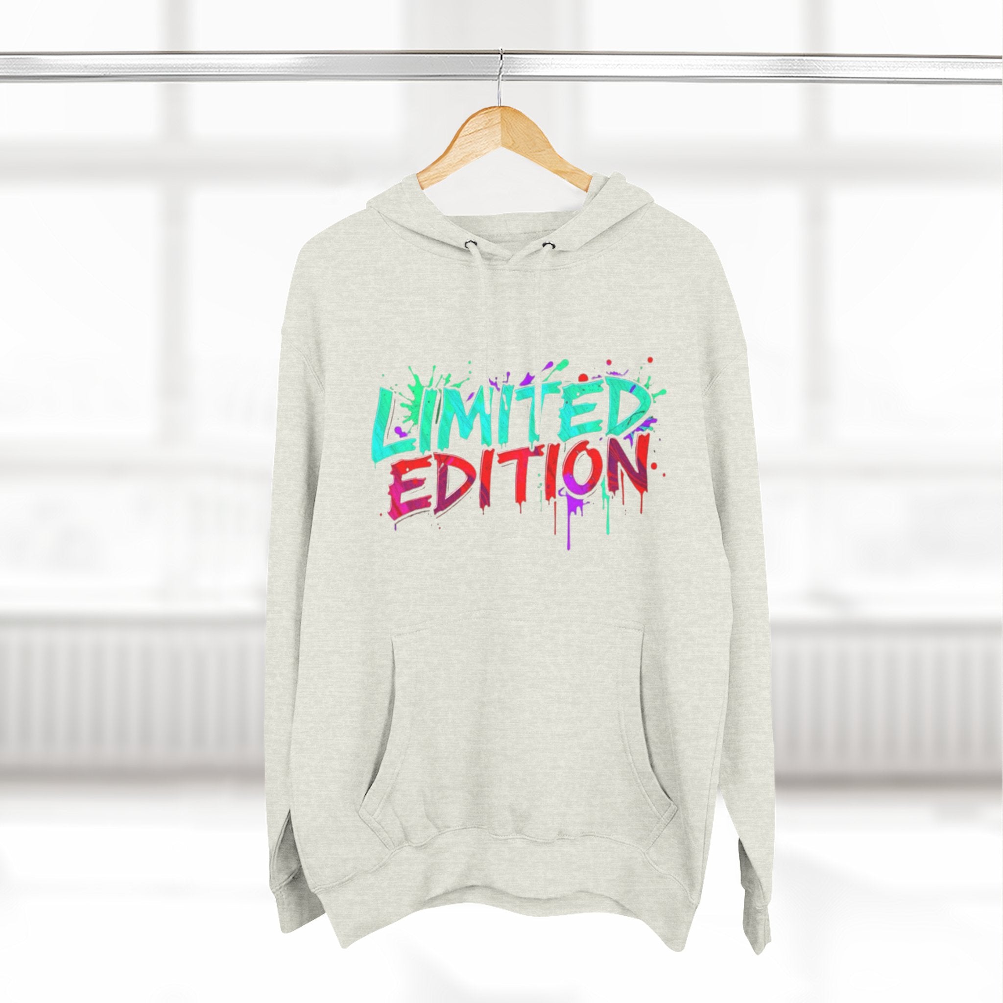 Limited Edition Three-Panel Fleece Hoodie, Streetwear Sweatshirt, Casual Hoodie, Gift for Him, Fall Fashion, Cozy Apparel