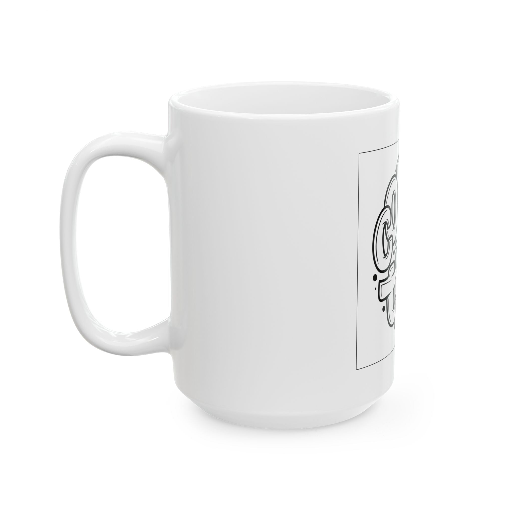 Coffee Time Ceramic Mug - Fun, Whimsical Design for Coffee Lovers, Gift for Birthdays, Holidays, Office, Relaxing Moments, 11oz and 15oz