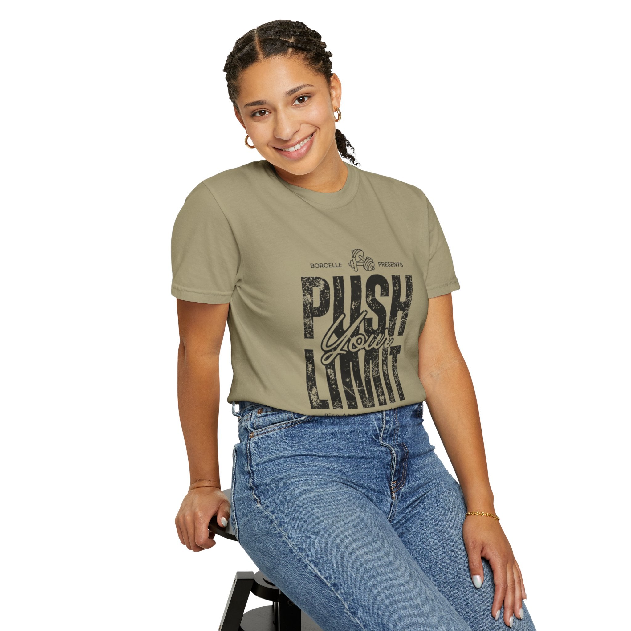 Motivational Gym T-shirt, Push Your Limit Tee, Workout Top, Fitness Apparel, Unisex Activewear, Inspirational Clothing