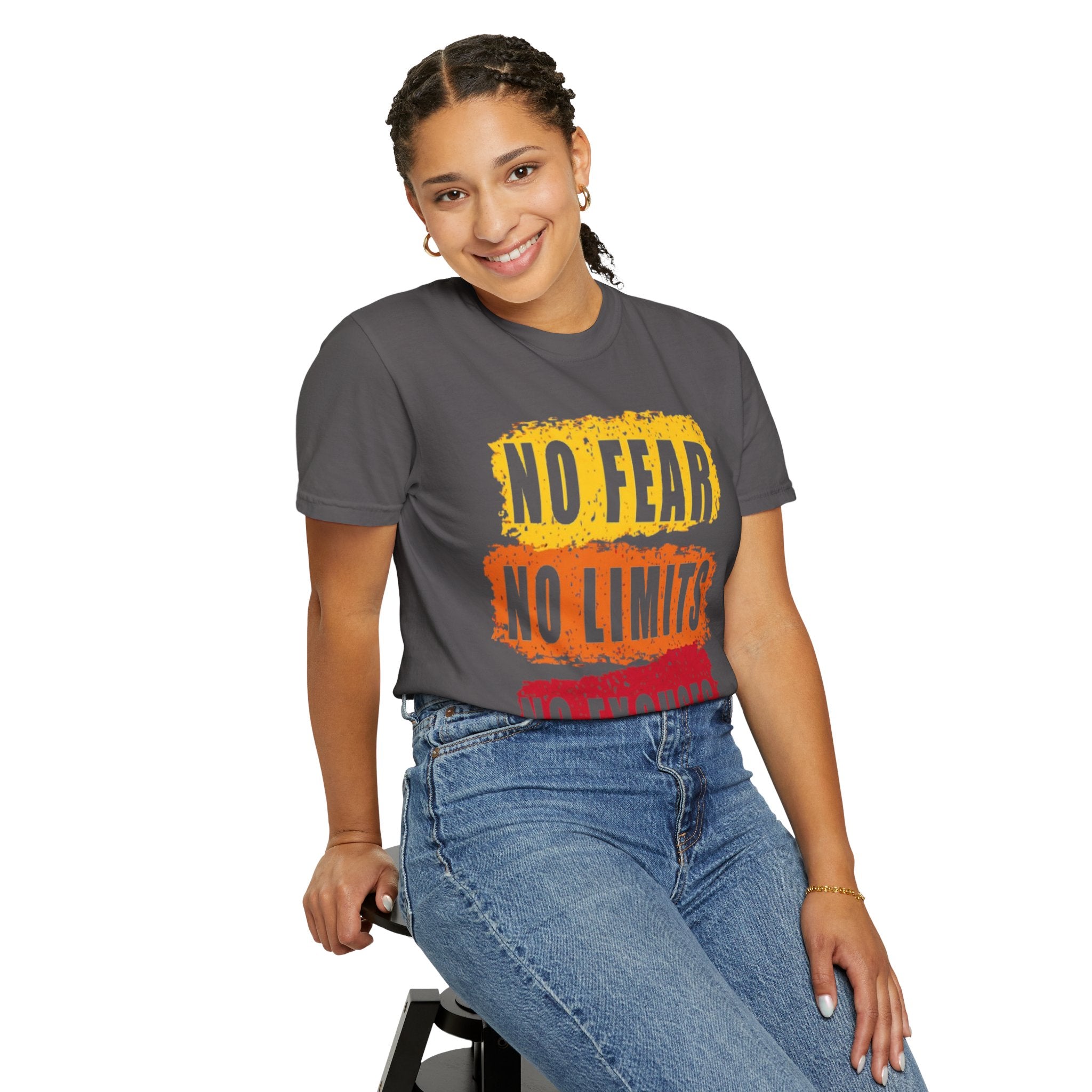 Motivational T-Shirt: "No Fear No Limits No Excuses" - Great for Fitness, Empowerment, and Daily Inspiration, Casual Wear, Gifts for [...]