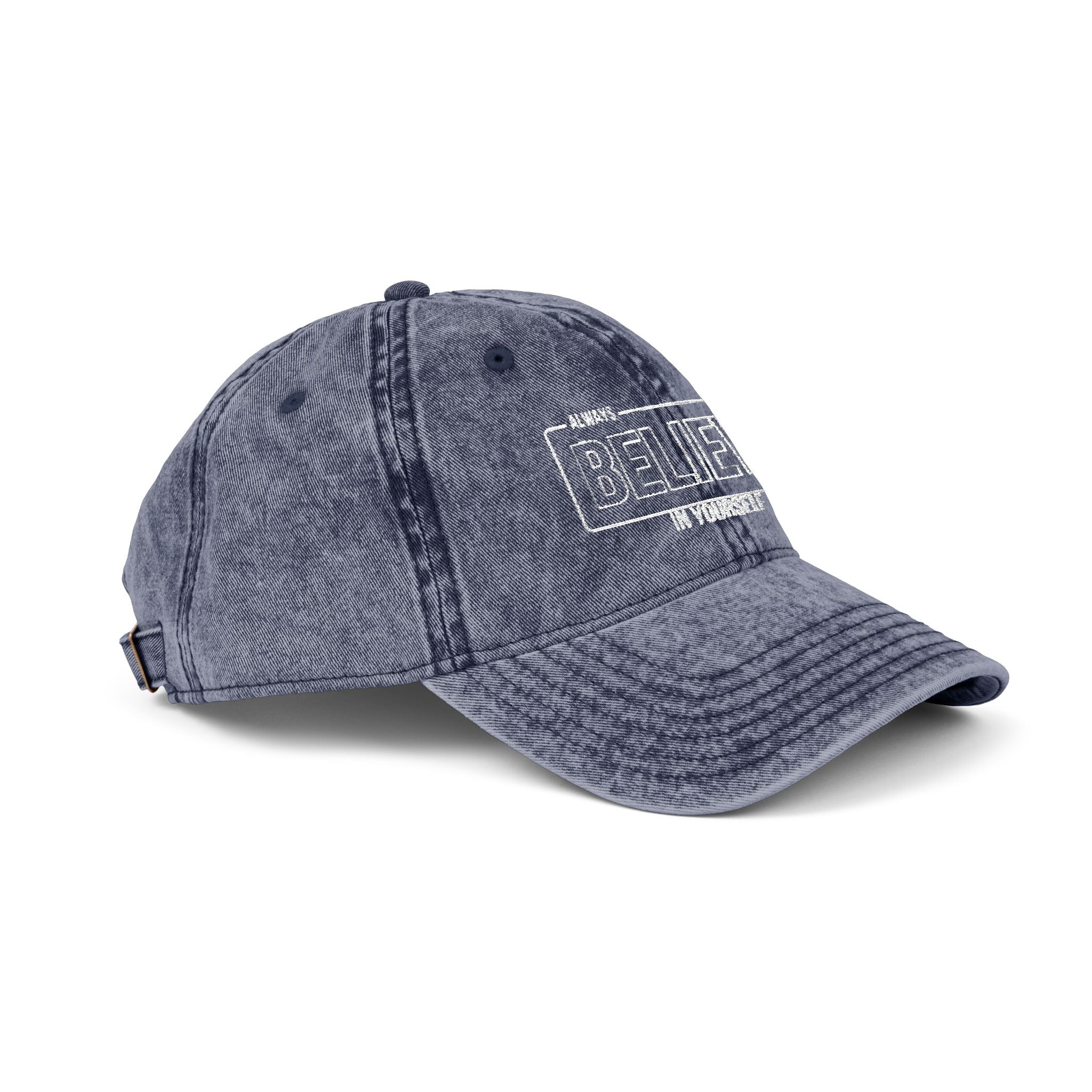 Vintage Embroidered Cap - Believe Design, Casual Wear, Gift for Him/Her, Summer Accessory, Inspiring Headwear