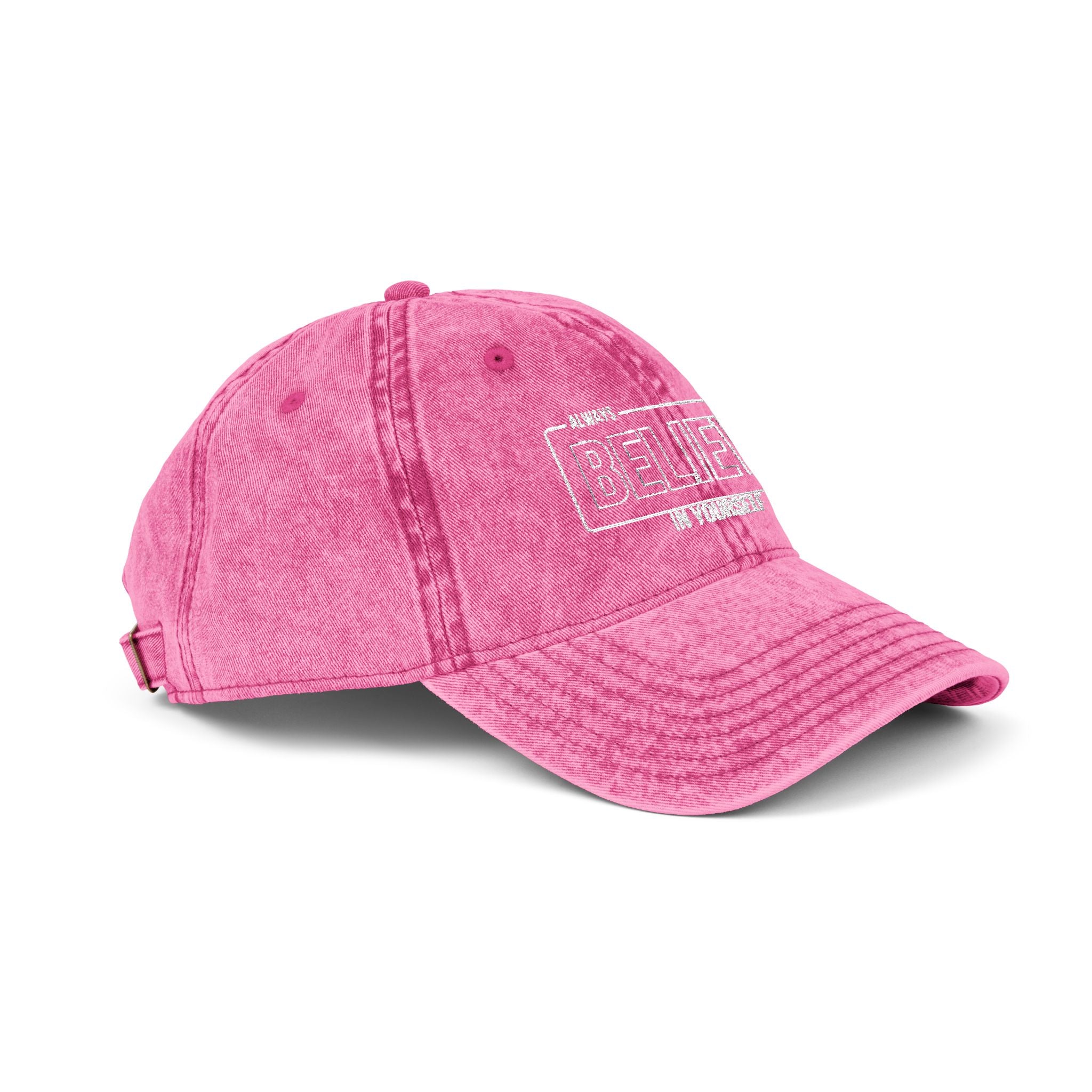 Vintage Embroidered Cap - Believe Design, Casual Wear, Gift for Him/Her, Summer Accessory, Inspiring Headwear