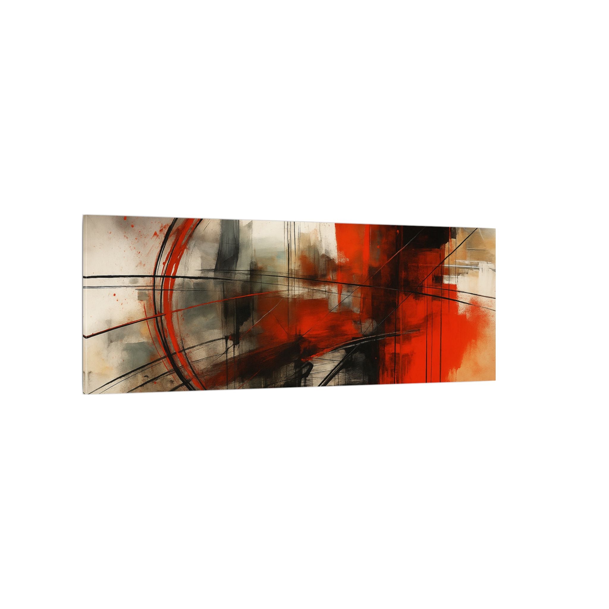 Abstract Red and Black Wall Art Canvas, Home Decor, Modern Art, Office Wall Decor, Minimalist Art, Gift for Art Lovers