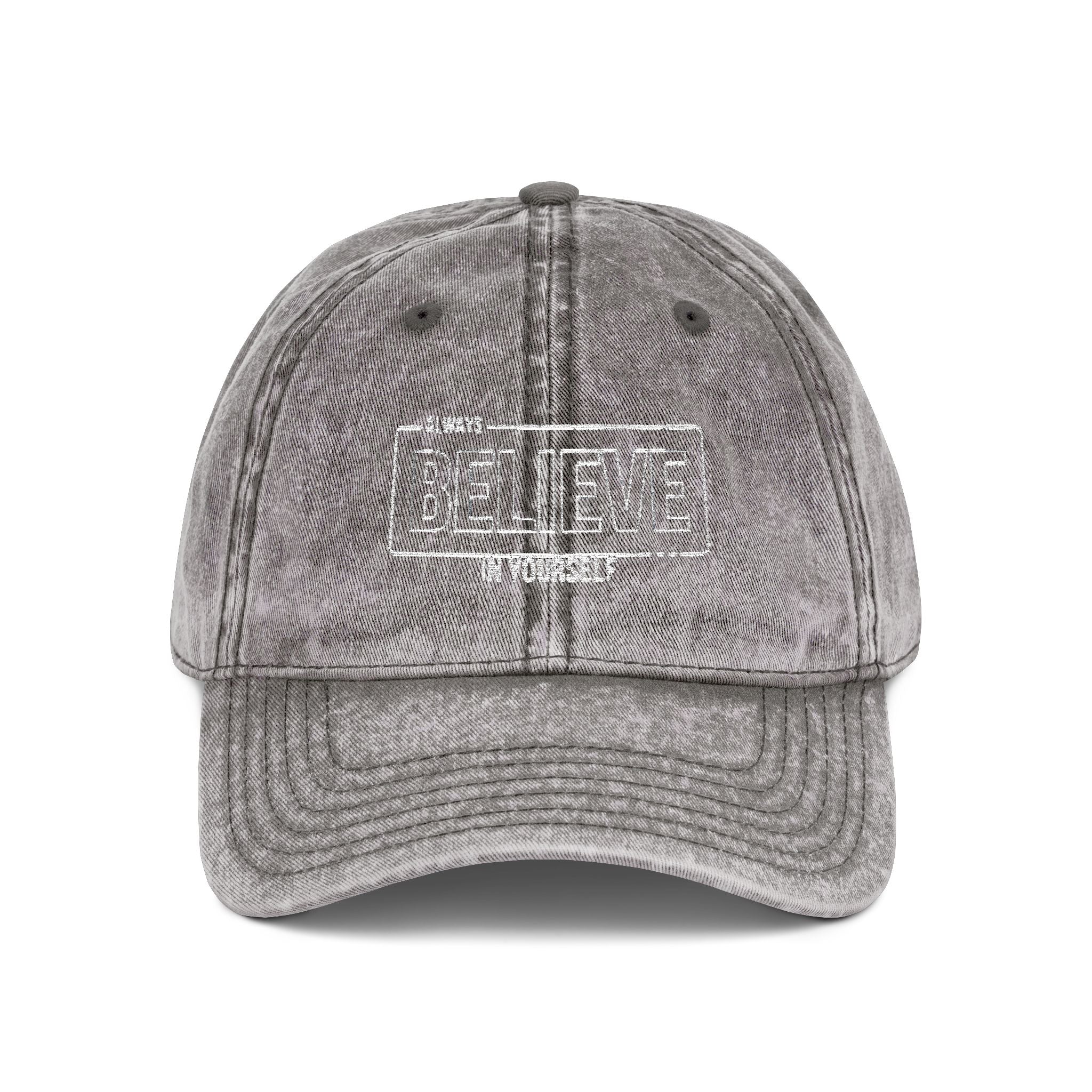 Vintage Embroidered Cap - Believe Design, Casual Wear, Gift for Him/Her, Summer Accessory, Inspiring Headwear