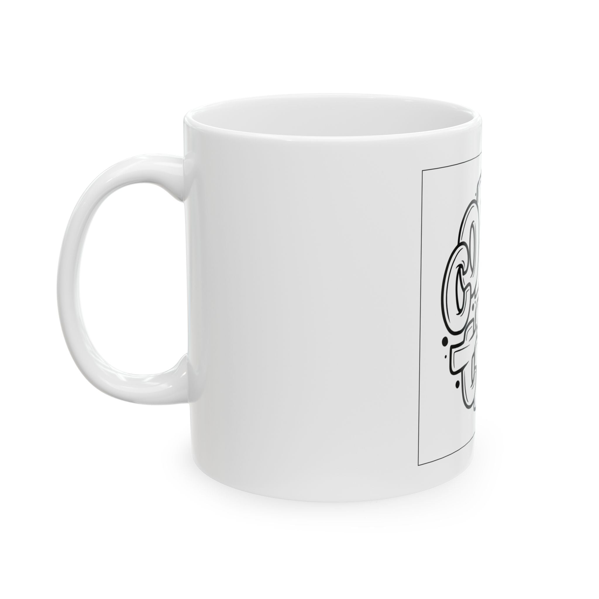 Coffee Time Ceramic Mug - Fun, Whimsical Design for Coffee Lovers, Gift for Birthdays, Holidays, Office, Relaxing Moments, 11oz and 15oz