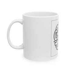Coffee Time Ceramic Mug - Fun, Whimsical Design for Coffee Lovers, Gift for Birthdays, Holidays, Office, Relaxing Moments, 11oz and 15oz