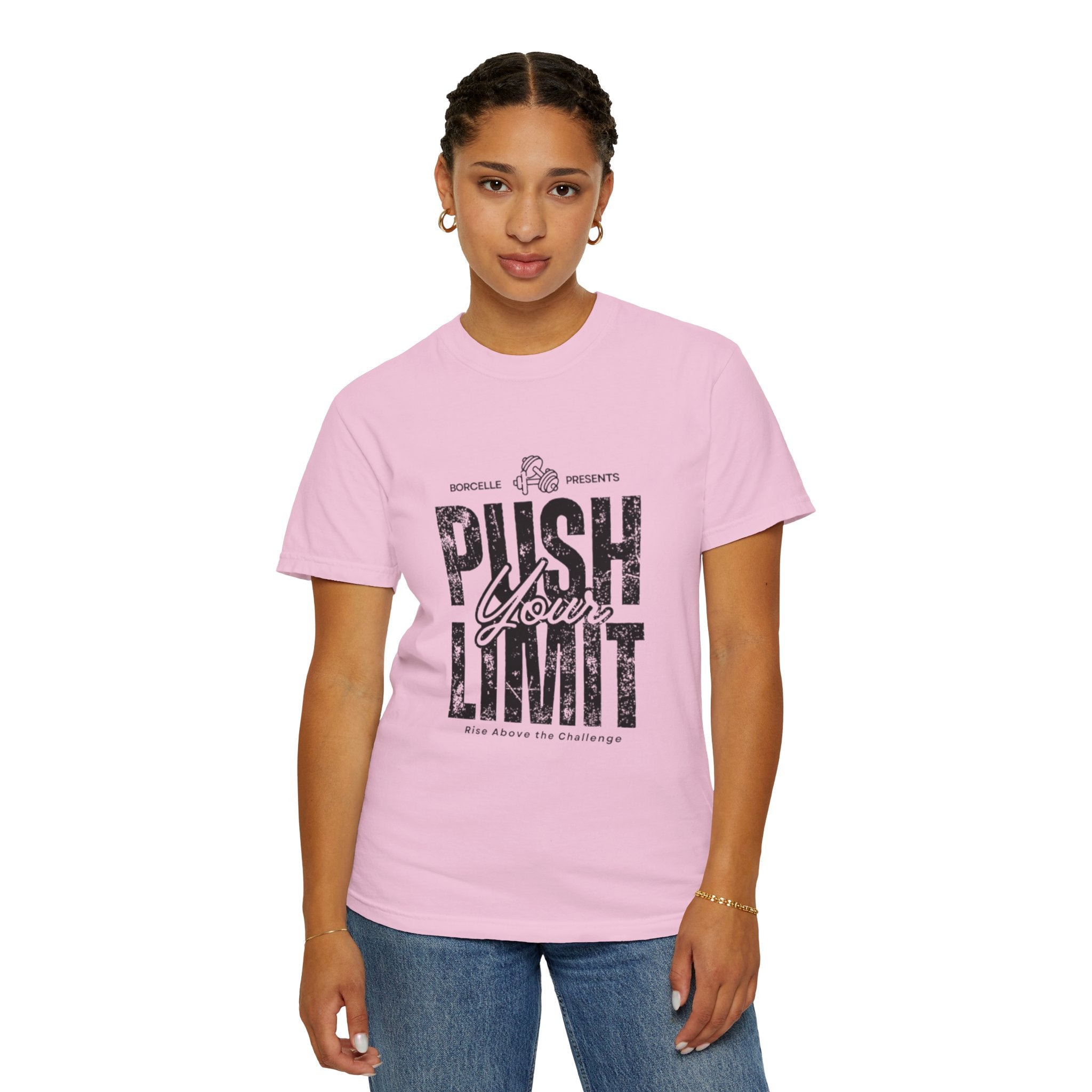 Motivational Gym T-shirt, Push Your Limit Tee, Workout Top, Fitness Apparel, Unisex Activewear, Inspirational Clothing