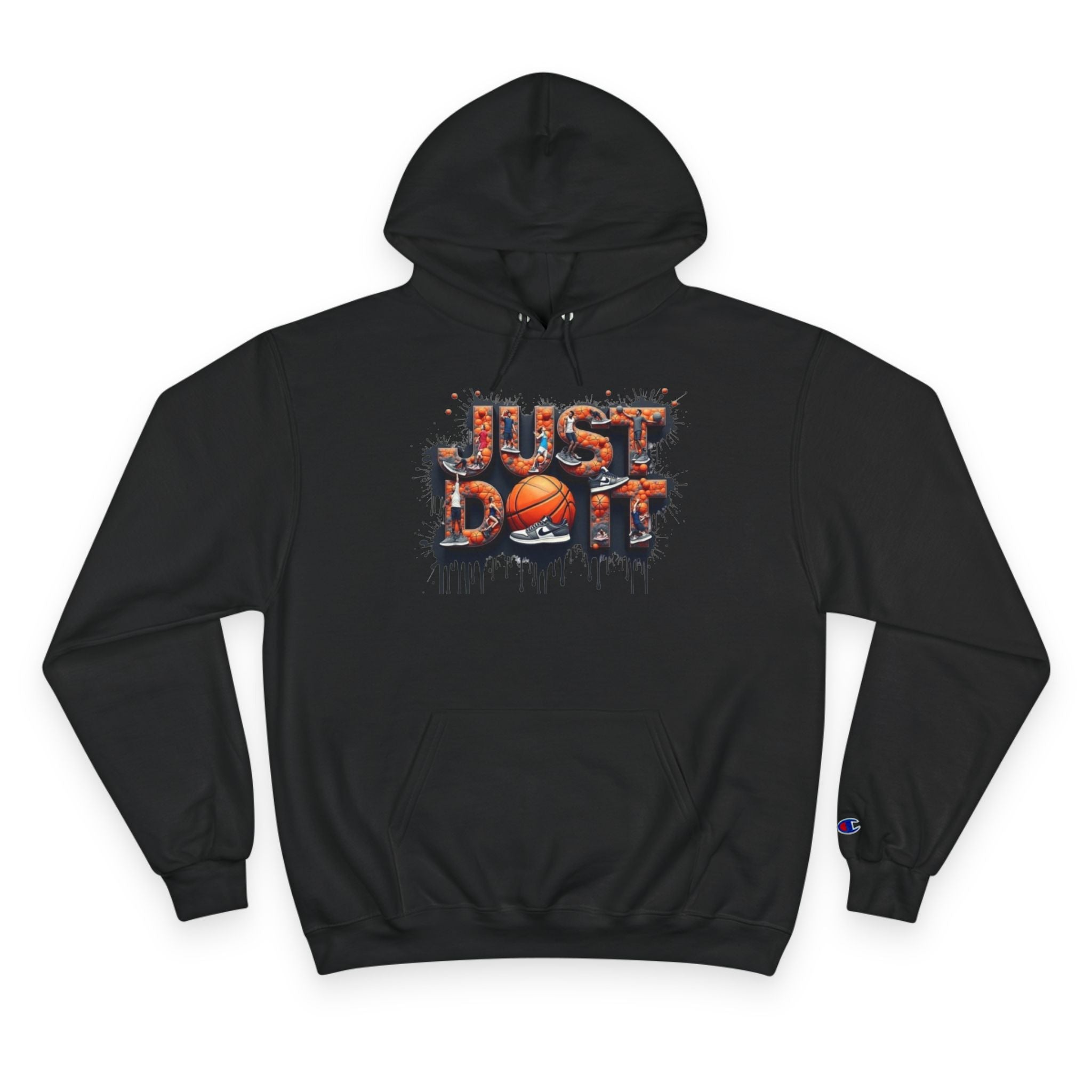Sporty Champion Hoodie - Just Do It, Casual Wear, Gym Fashion, Athleisure Style, Gift for Basketball Fans
