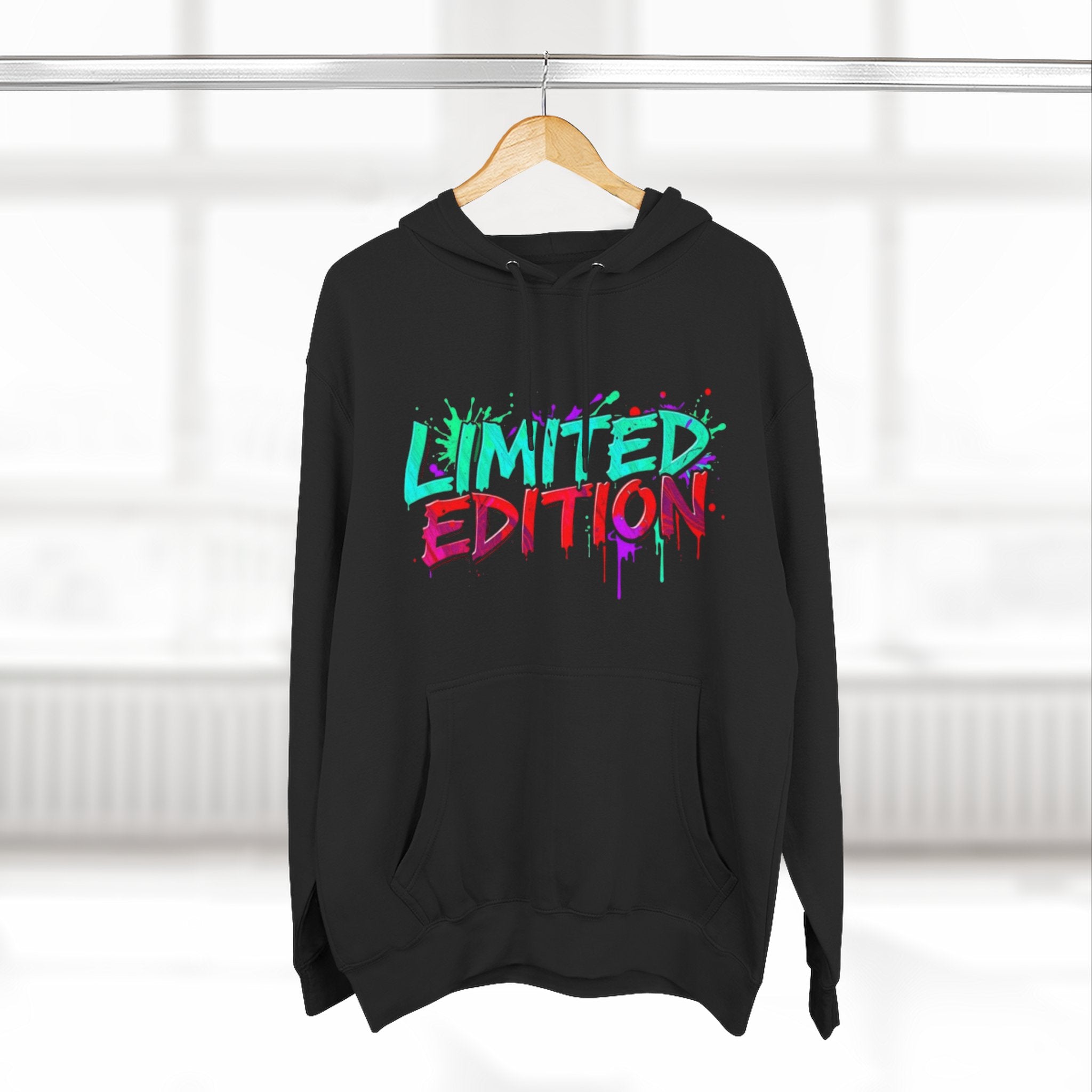 Limited Edition Three-Panel Fleece Hoodie, Streetwear Sweatshirt, Casual Hoodie, Gift for Him, Fall Fashion, Cozy Apparel