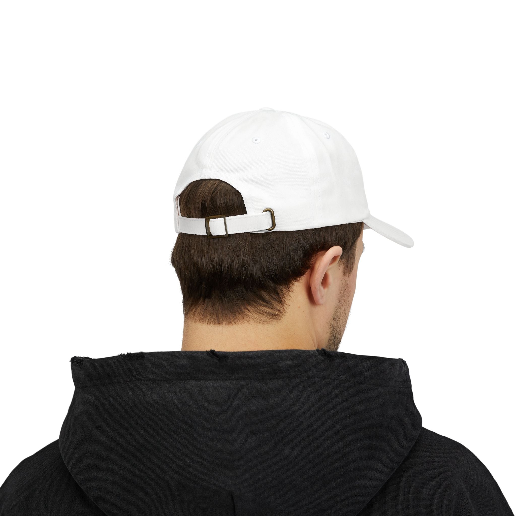 Stay Positive Dad Cap, Motivational Hat, White Adjustable Cap, Gift for Dads, Summer Accessory, Casual Fashion Piece