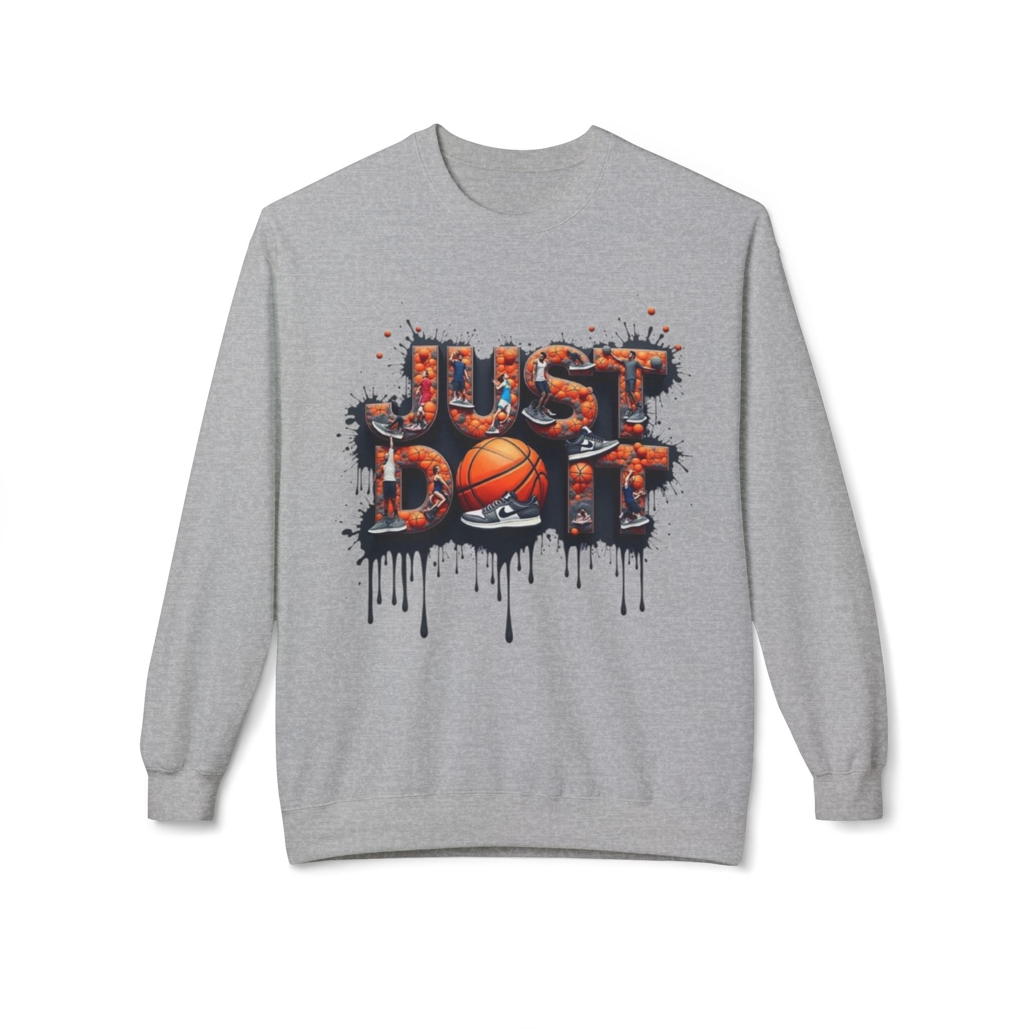 Sporty Basketball Crewneck Sweatshirt, Perfect for Athletes, Basketball Fans, Casual Wear, Gifts for Him, Game Day Essentials