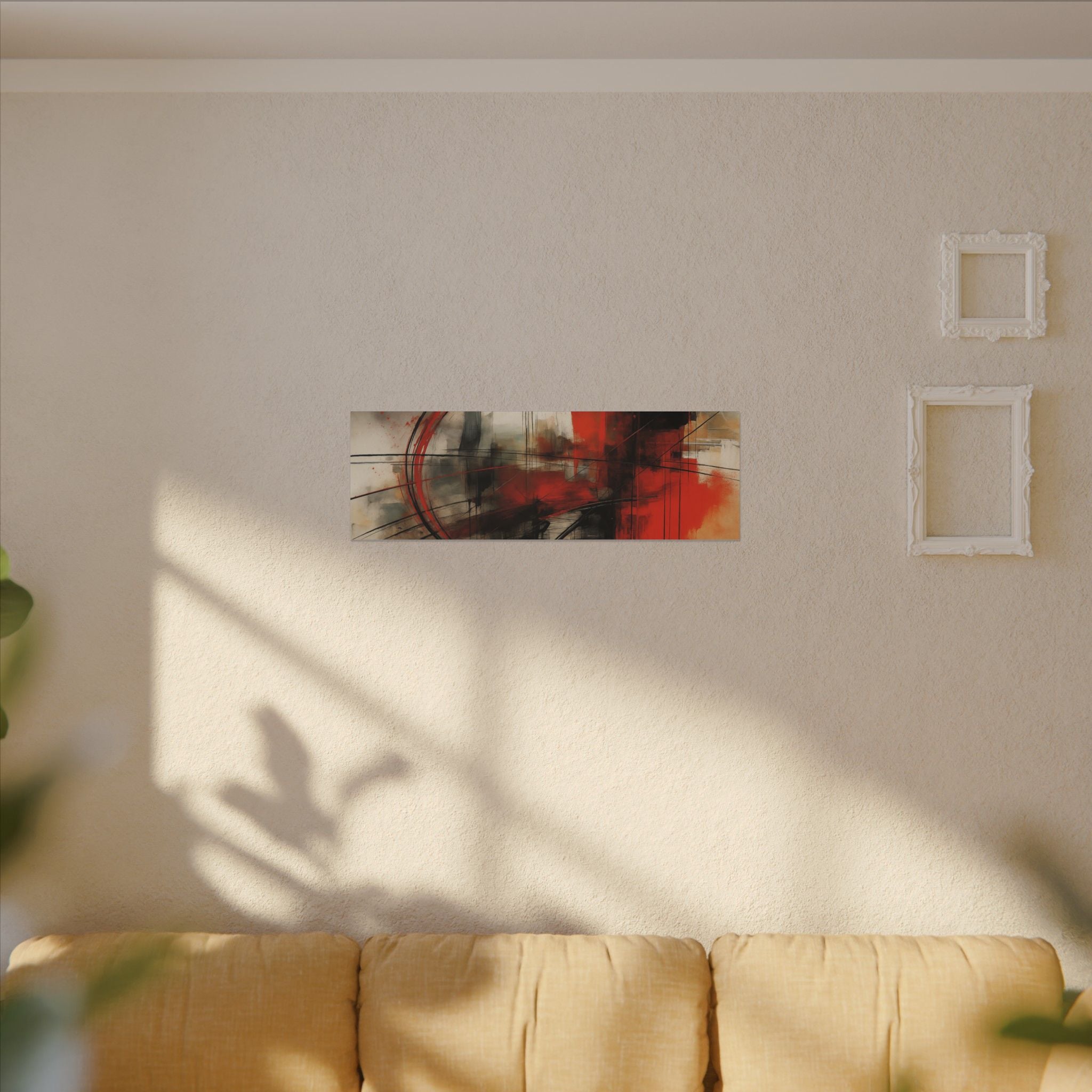 Abstract Red and Black Wall Art Canvas, Home Decor, Modern Art, Office Wall Decor, Minimalist Art, Gift for Art Lovers