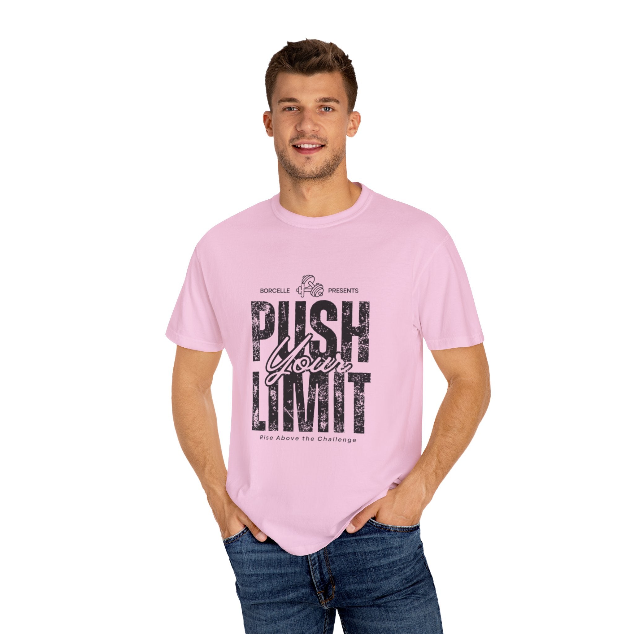 Motivational Gym T-shirt, Push Your Limit Tee, Workout Top, Fitness Apparel, Unisex Activewear, Inspirational Clothing