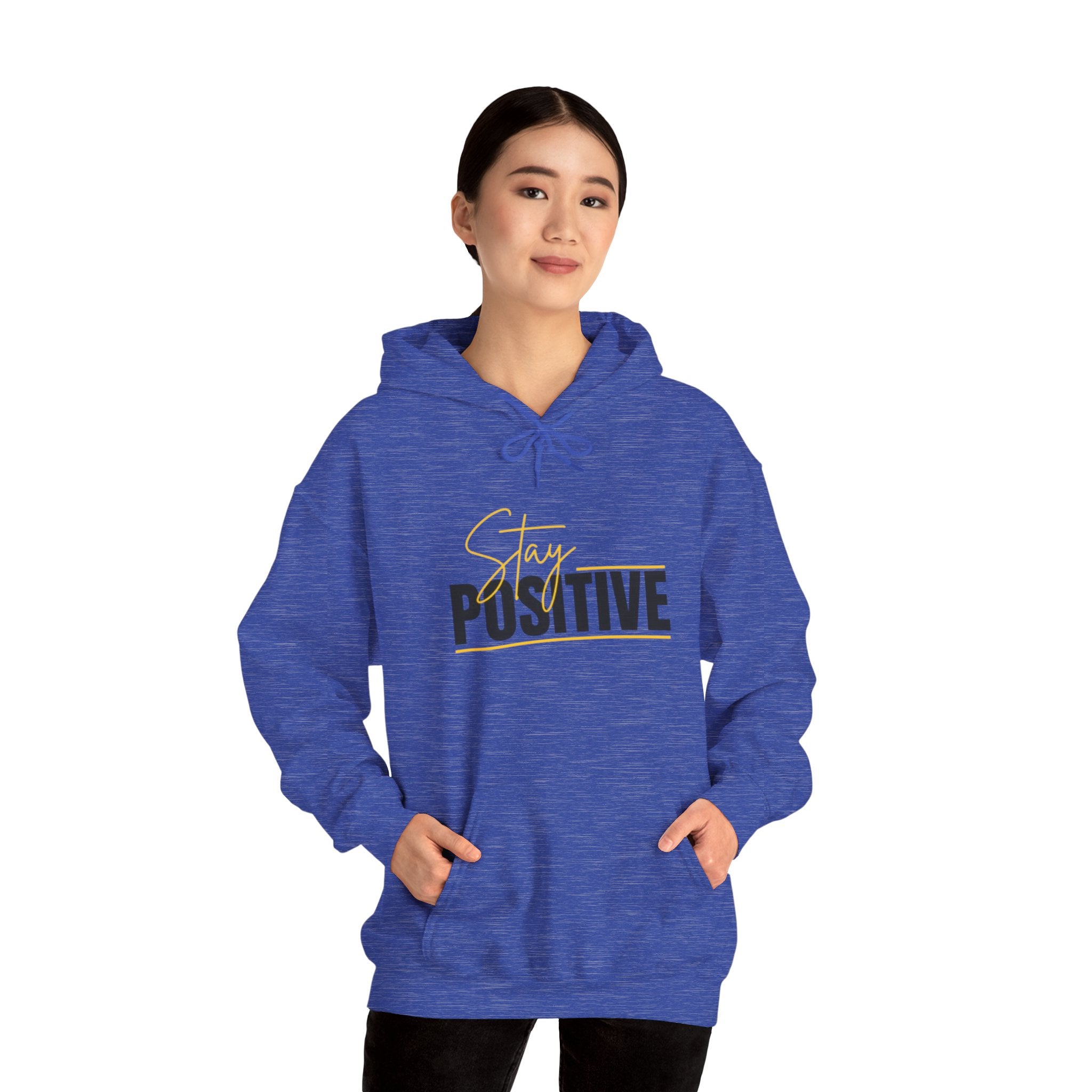 Stay Positive Hoodie - Cozy Unisex Sweatshirt for Motivation, Gifts for Friends, Birthday Present, Self-Care Fashion