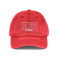Vintage Embroidered Cap - Believe Design, Casual Wear, Gift for Him/Her, Summer Accessory, Inspiring Headwear