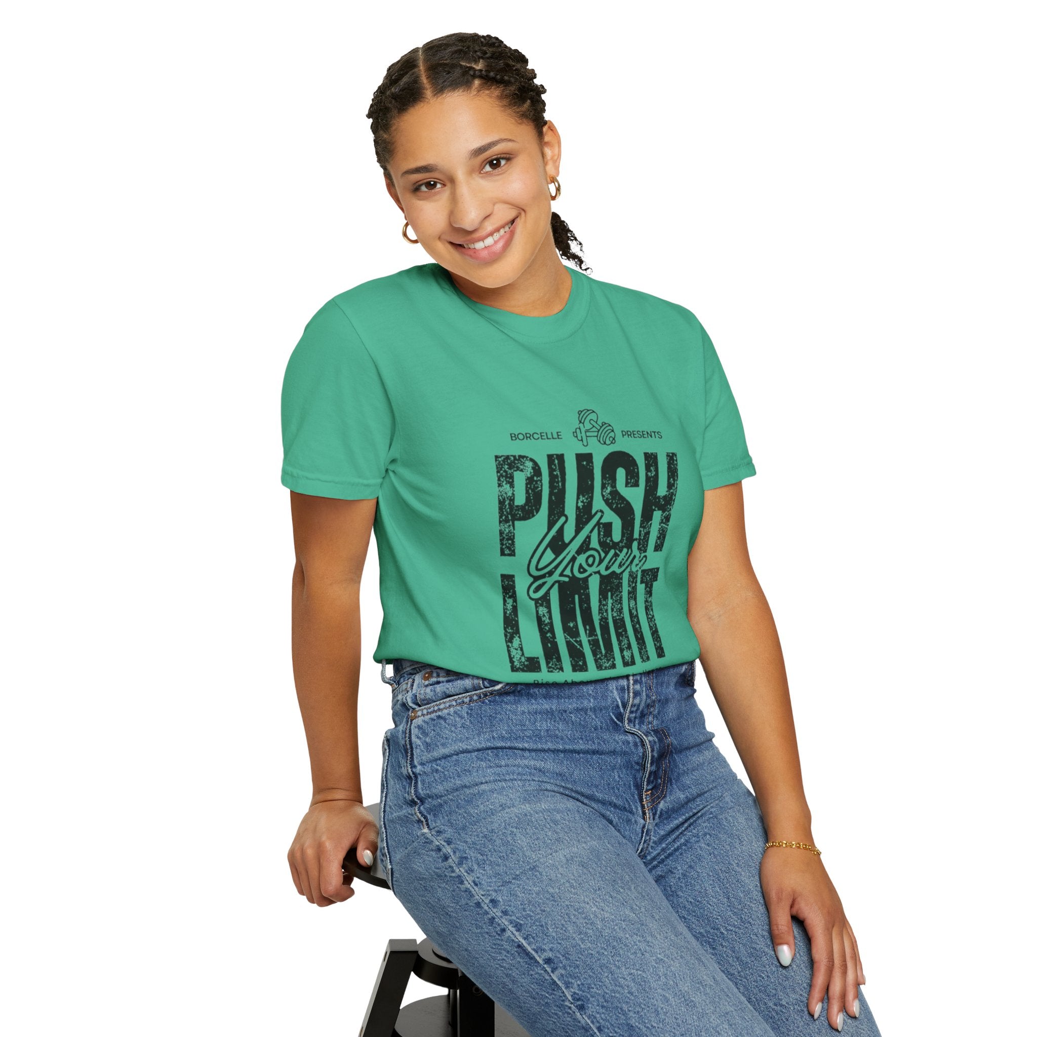 Motivational Gym T-shirt, Push Your Limit Tee, Workout Top, Fitness Apparel, Unisex Activewear, Inspirational Clothing
