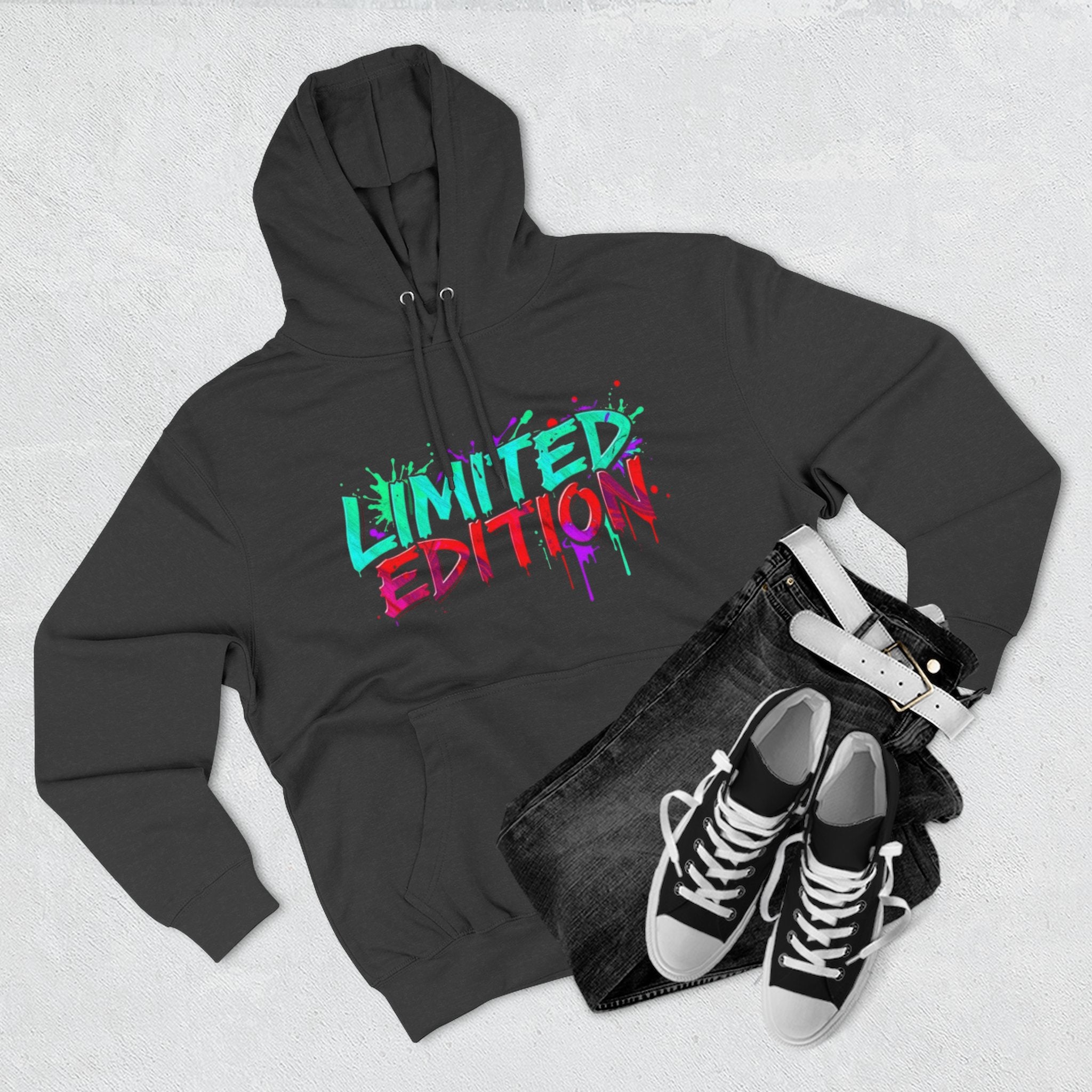 Limited Edition Three-Panel Fleece Hoodie, Streetwear Sweatshirt, Casual Hoodie, Gift for Him, Fall Fashion, Cozy Apparel