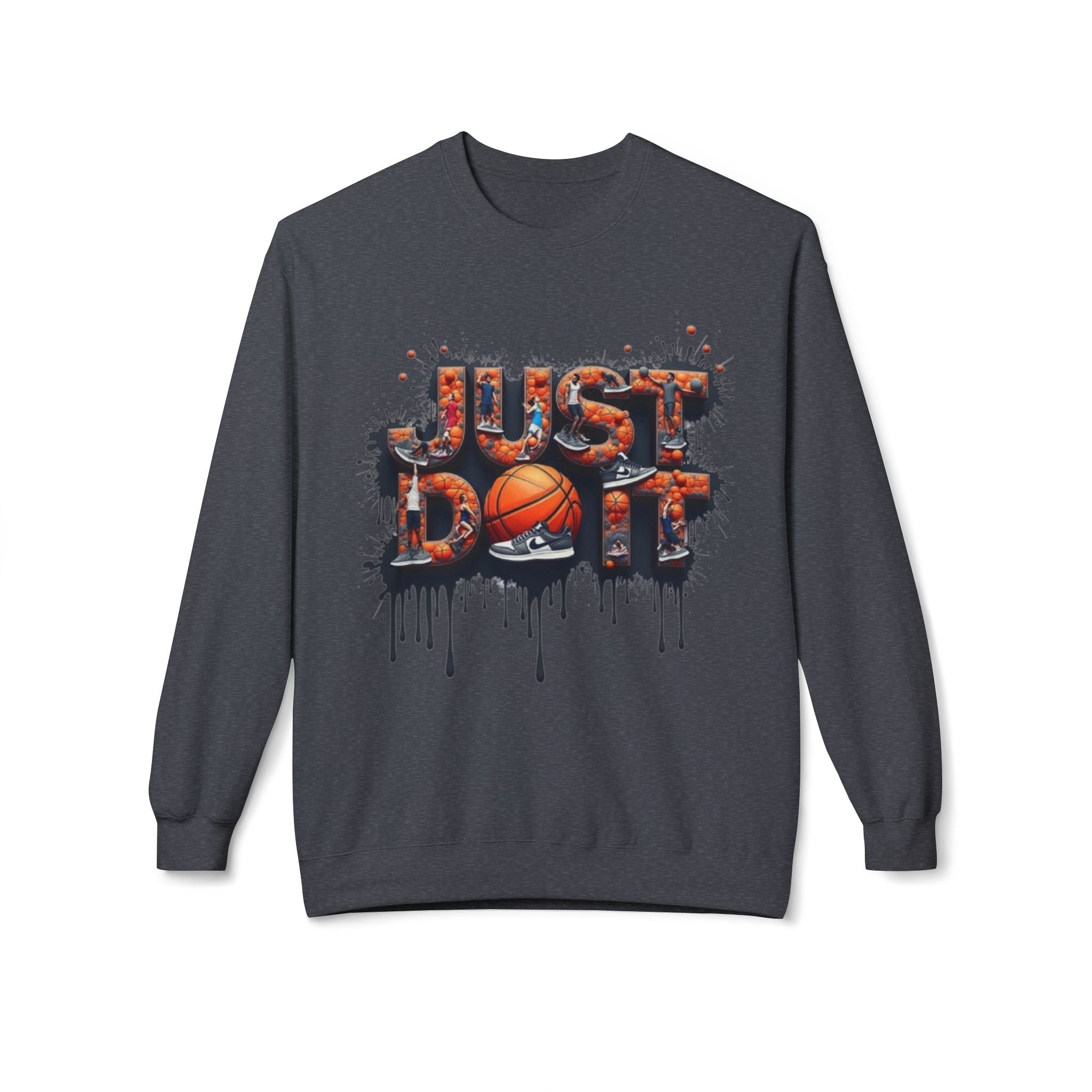 Sporty Basketball Crewneck Sweatshirt, Perfect for Athletes, Basketball Fans, Casual Wear, Gifts for Him, Game Day Essentials